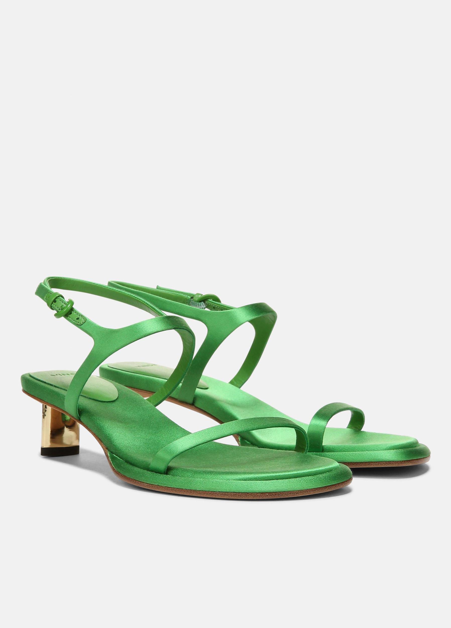 Ester Satin Heeled Sandal Product Image