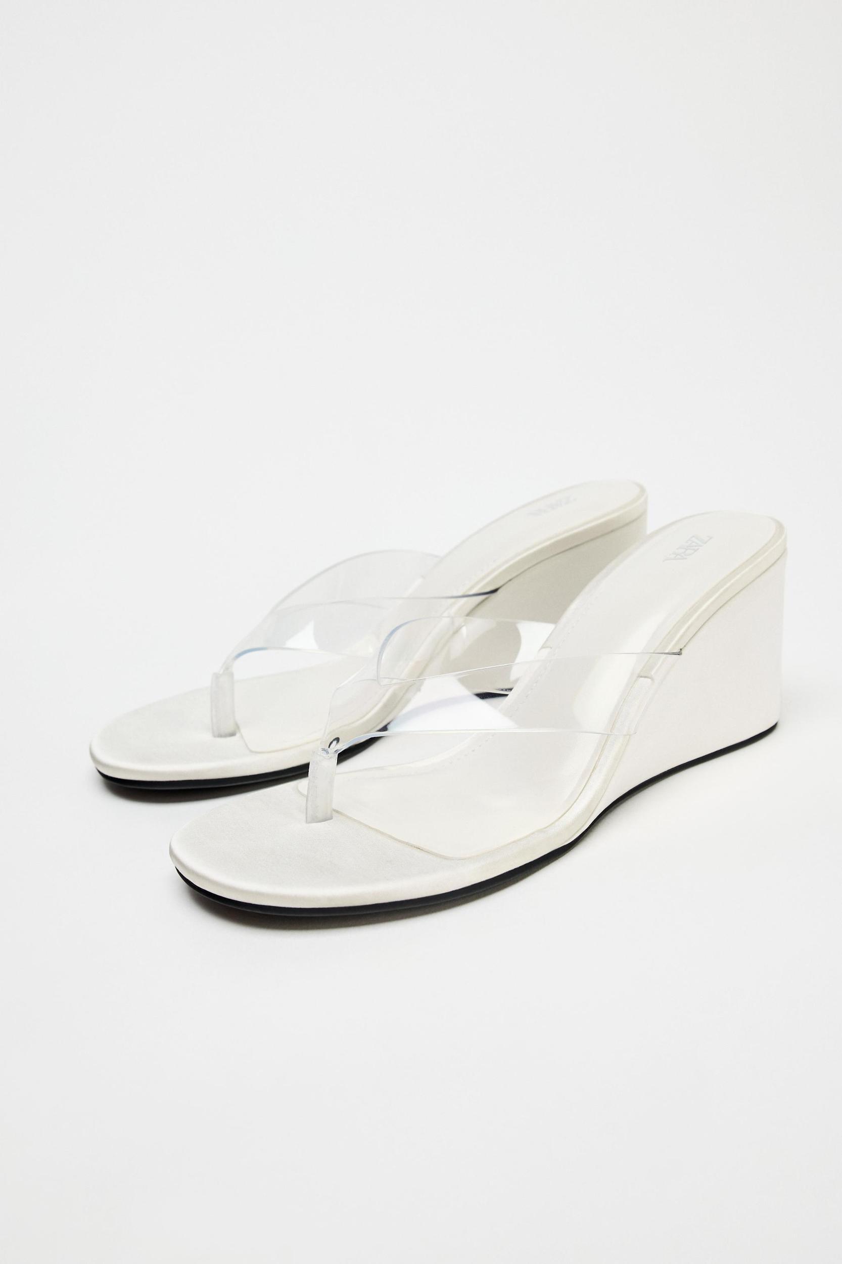 VINYL WEDGE SANDALS Product Image