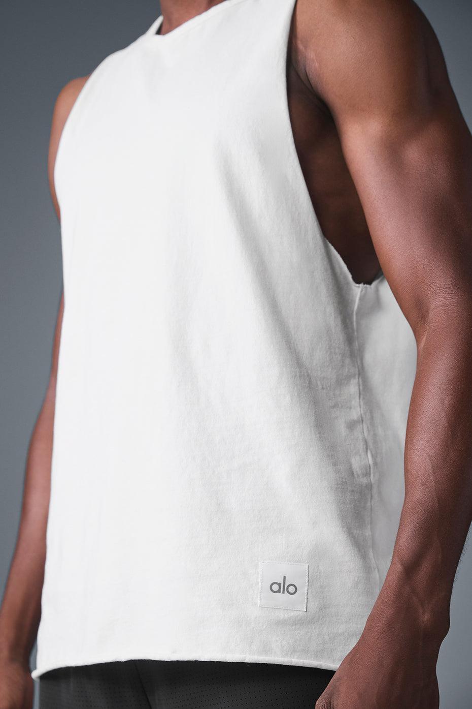 Society Raw Edge Tank - White Male Product Image
