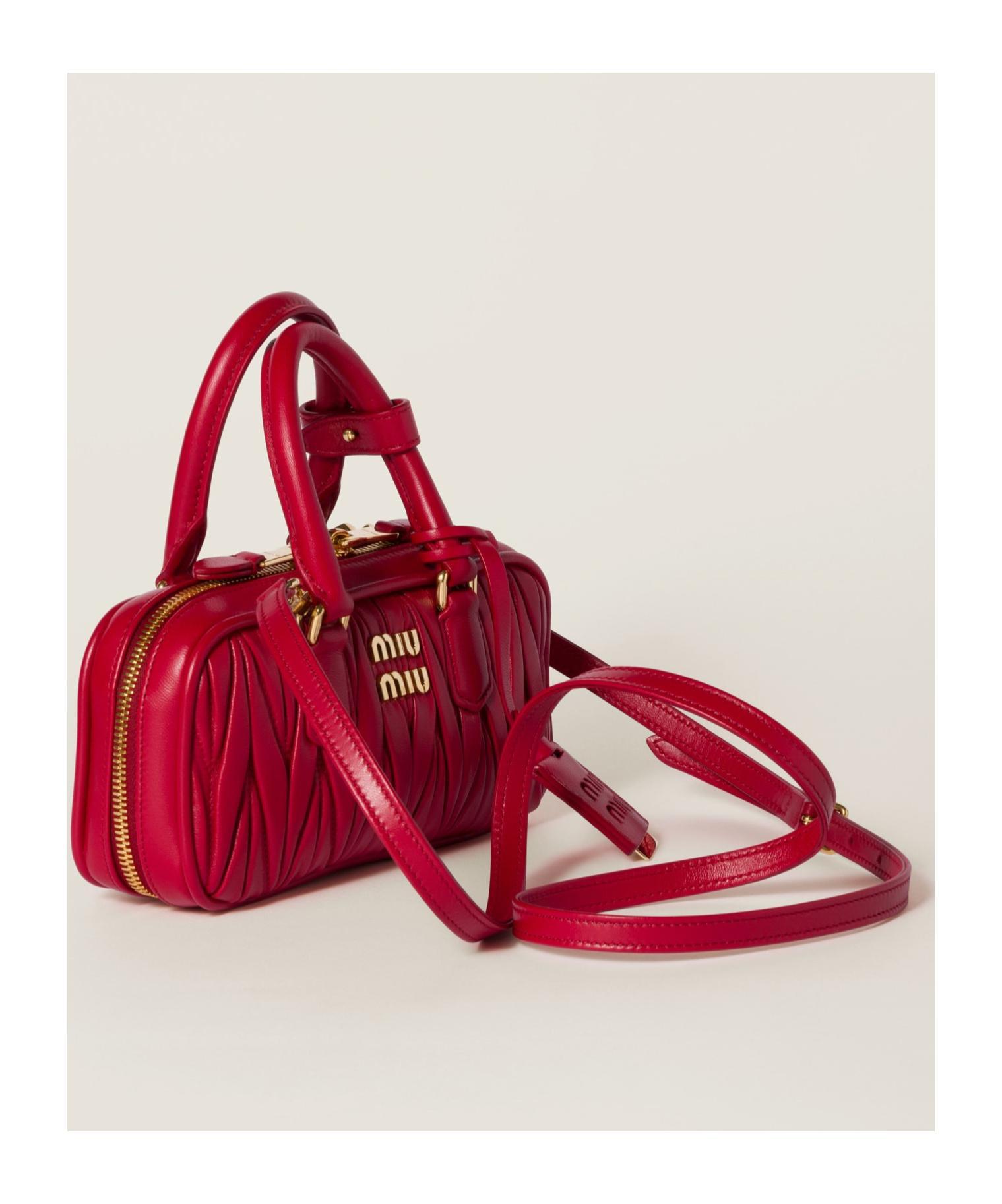 MIU MIU Zippered Mini Bag In Red Product Image