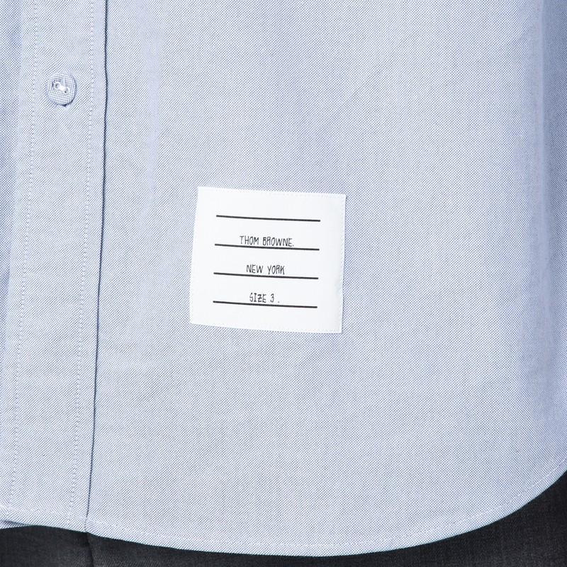 THOM BROWNE Classic Fit Cotton Button-down Shirt In Light Blue Product Image