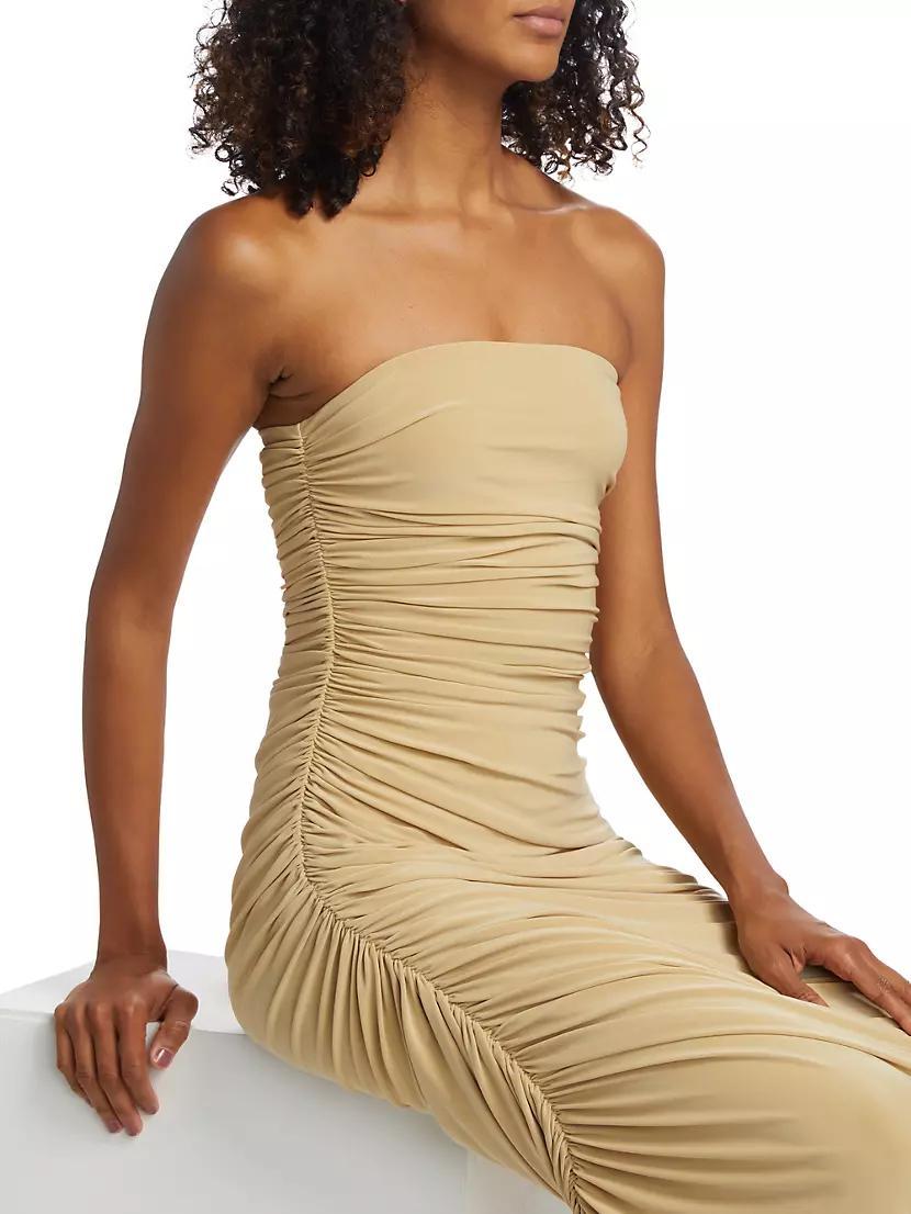 Diana Ruched Strapless Gown Product Image