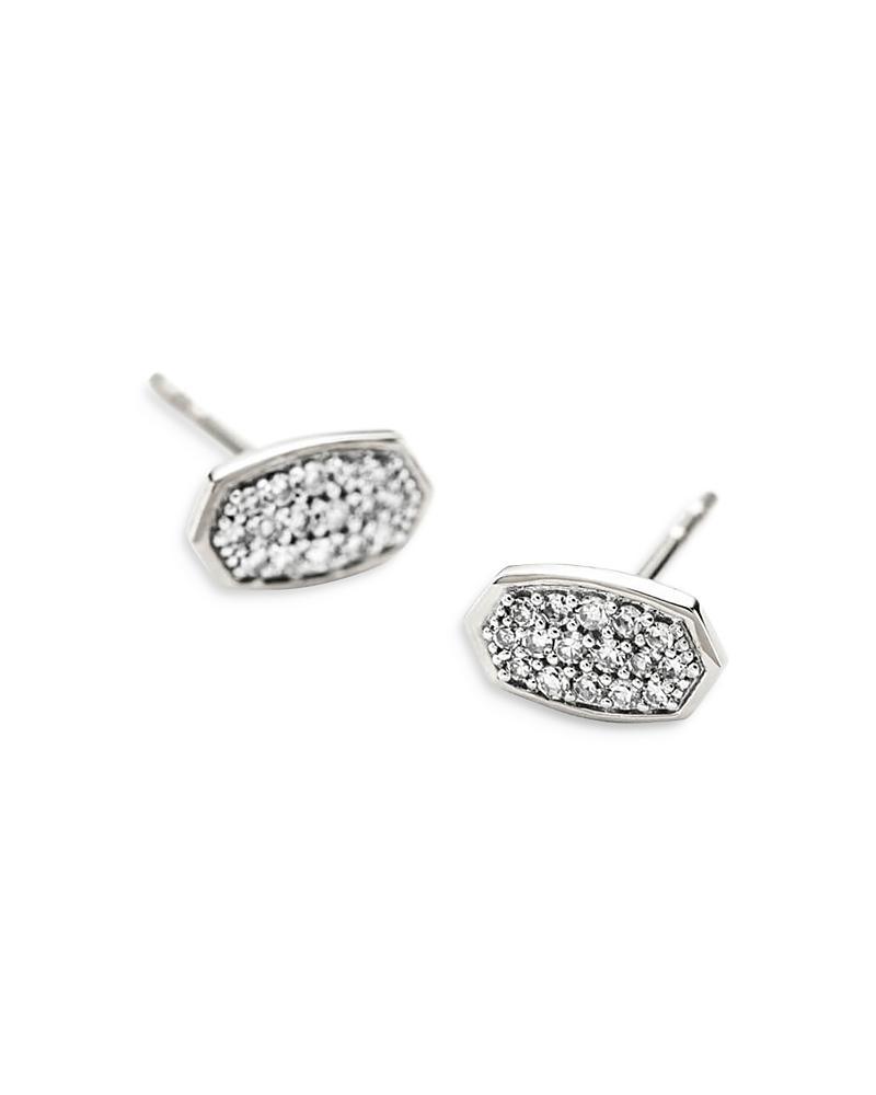 Kendra Scott Marisa White Diamond Stud Earrings - 14k White Gold Product Image