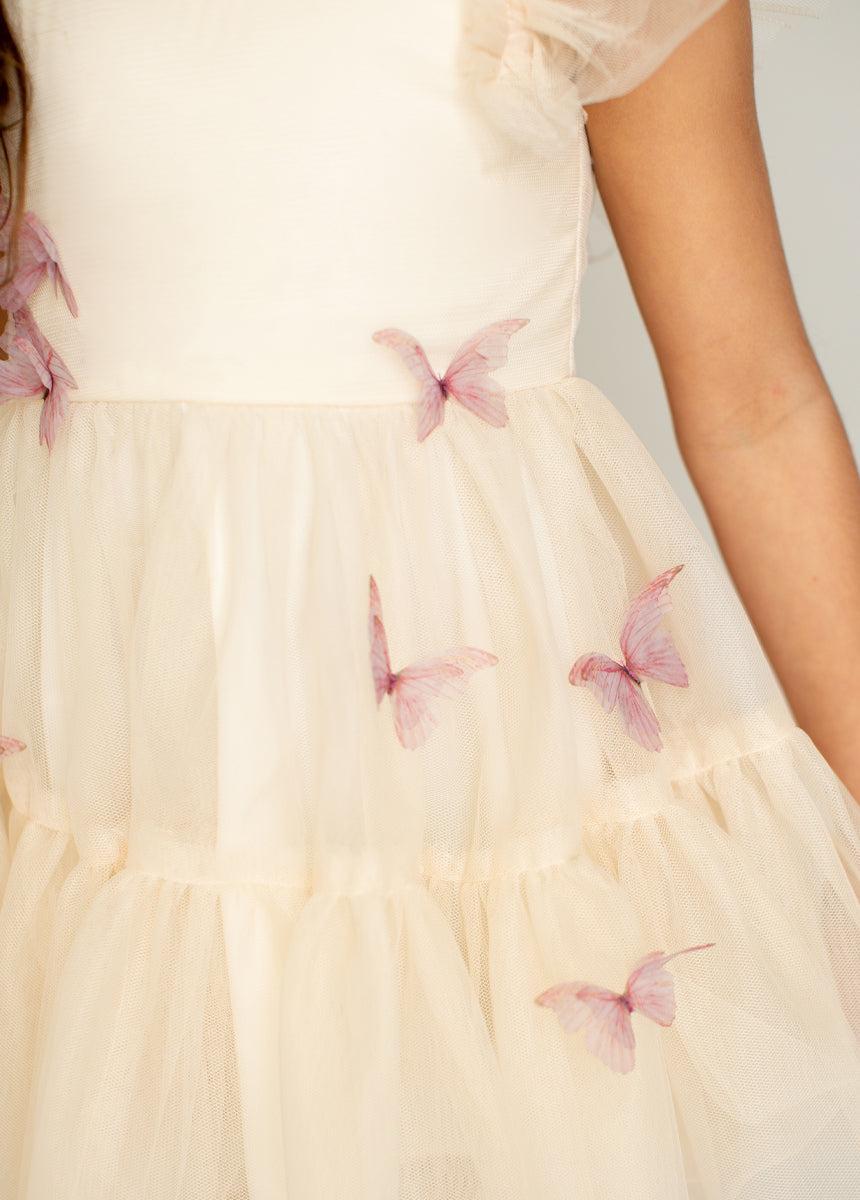 Lyrah Dress in Ecru Girls Product Image