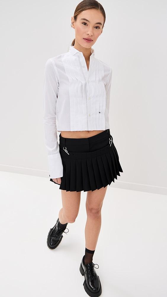 HOMMEGIRLS Cropped Tuxedo Shirt | Shopbop Product Image