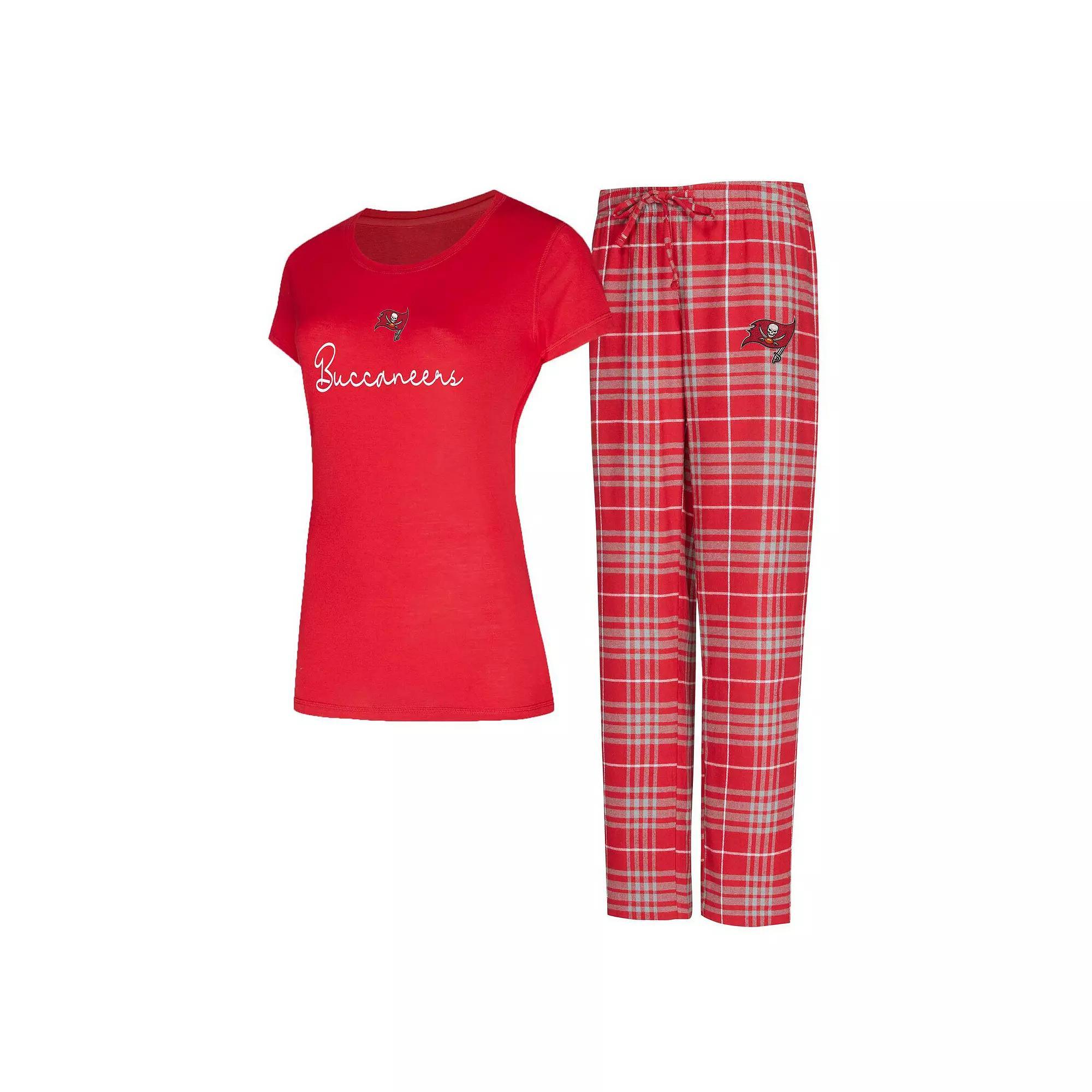 Womens Concepts Sport Crimson Oklahoma Sooners Vector T-Shirt & Flannel Pants Sleep Set Product Image