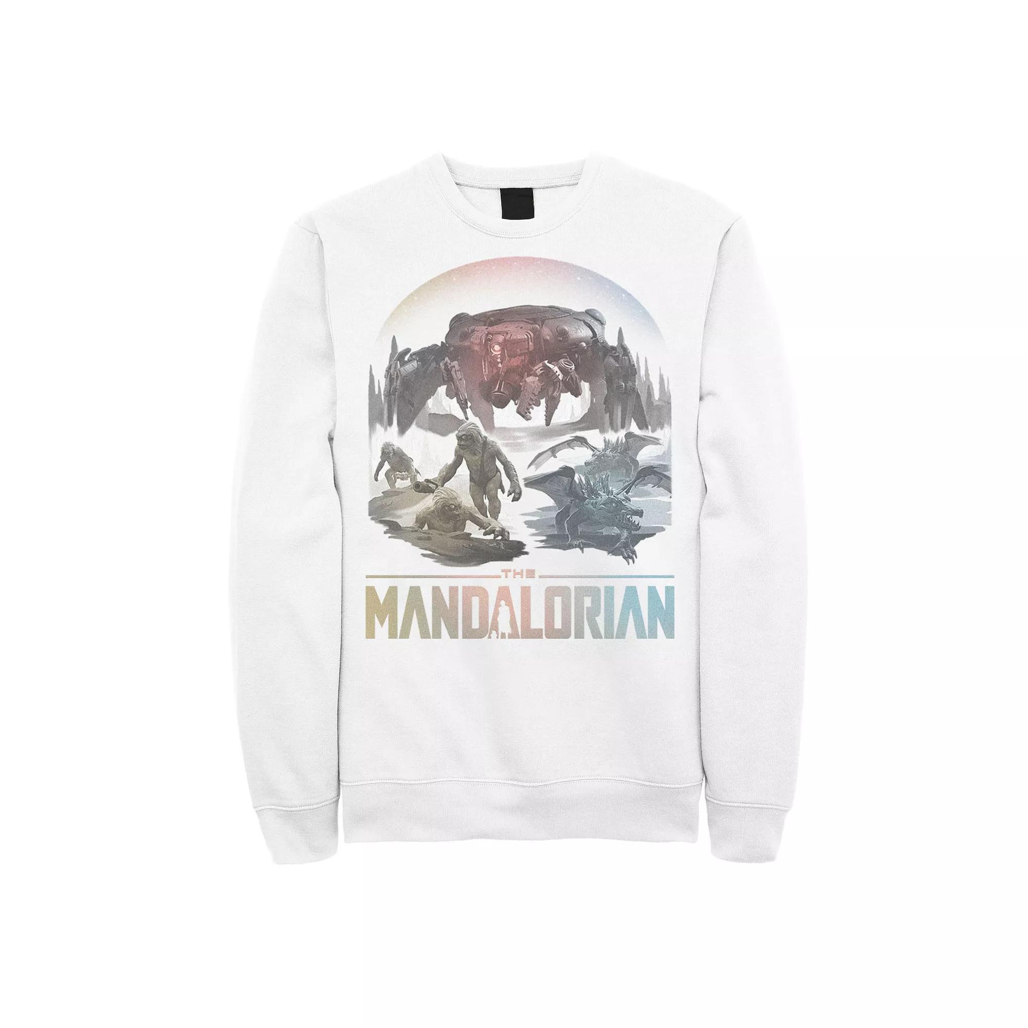 Men's Star Wars The Mandalorian Alamites Fleece Sweatshirt, Size: Small, White Product Image