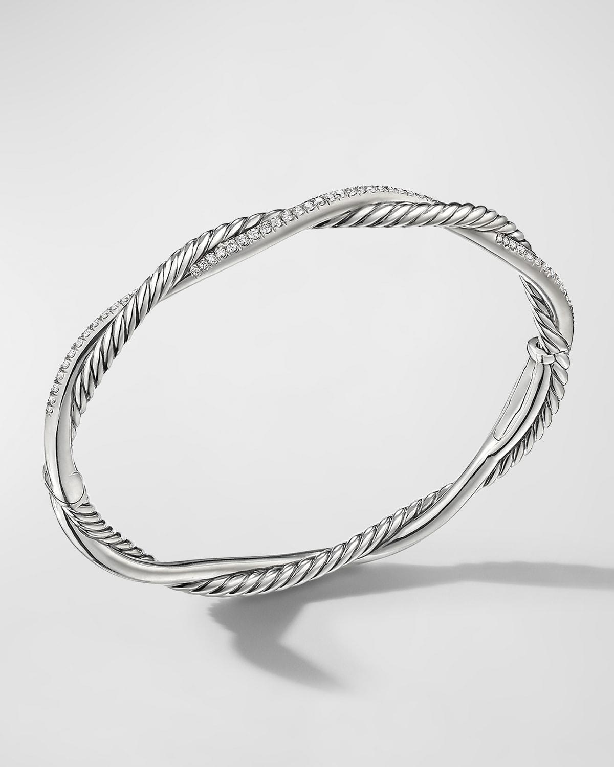 David Yurman Sterling Silver Petite Infinity Bracelet with Diamonds Product Image