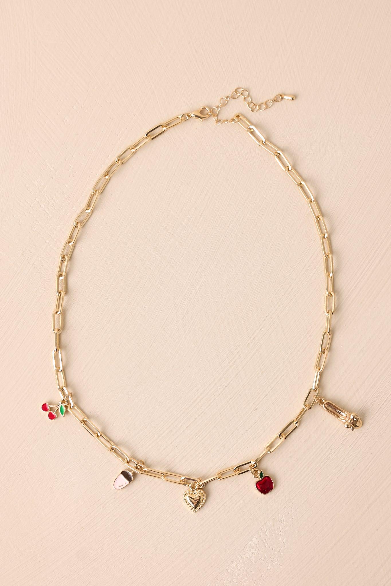 Not Today Gold Mixed Charm Necklace Product Image