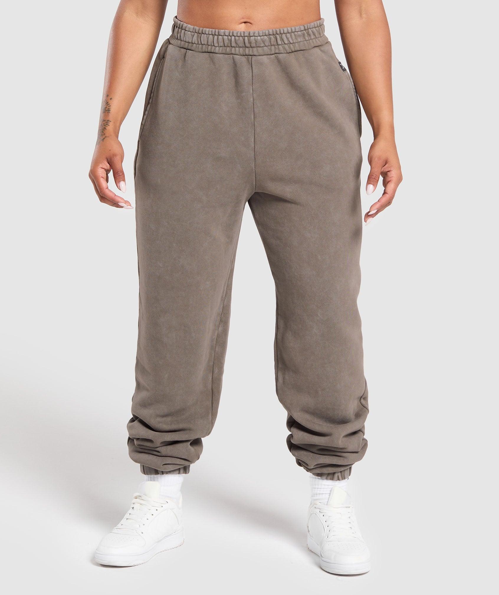 Gymshark Grunge Oversized Joggers - Camo Brown Female Product Image