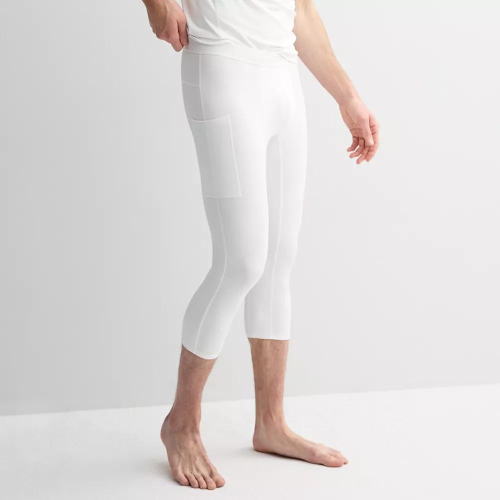 Men's Tek Gear® Base Layer 3/4 Tights, Size: Large, Modern White Product Image