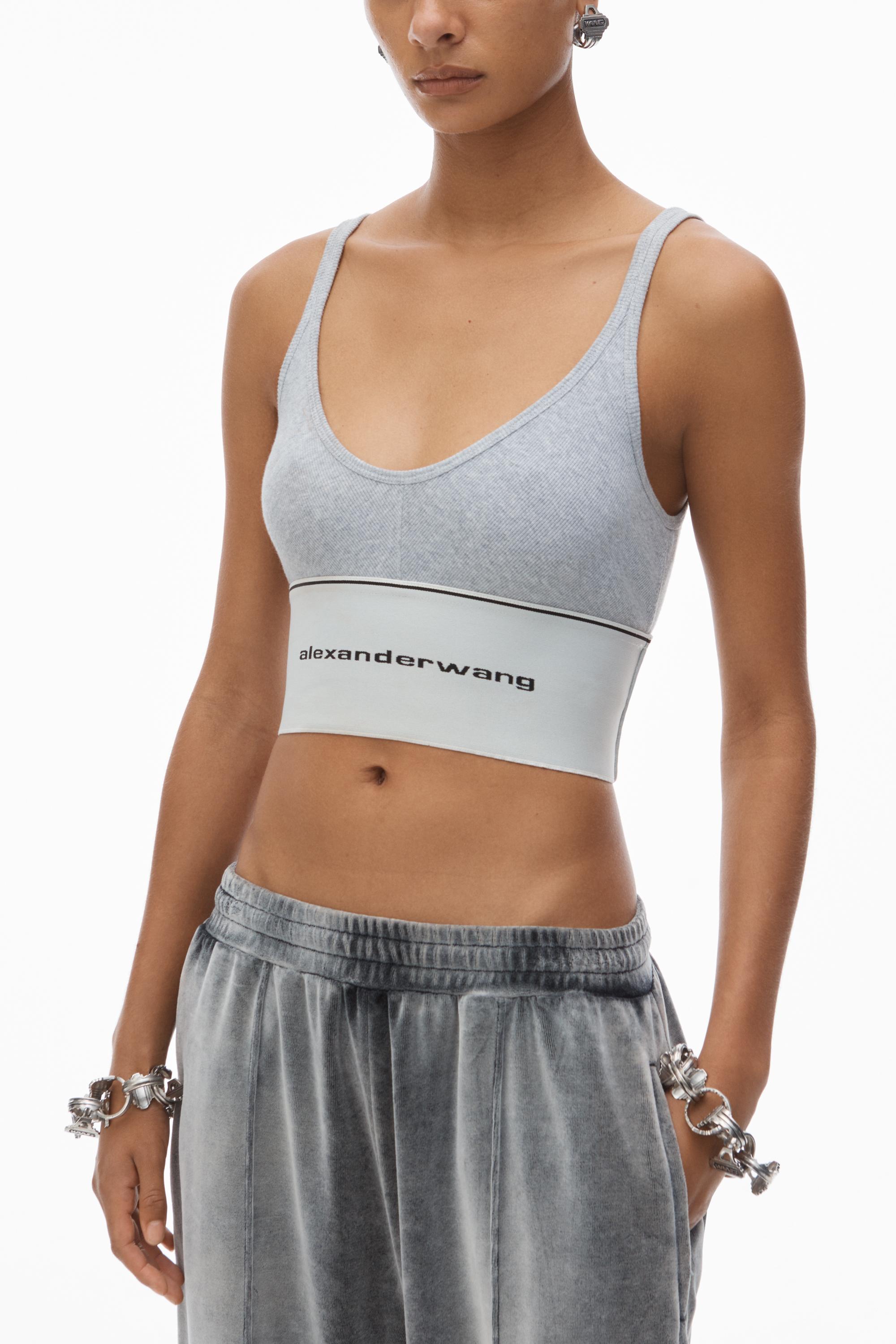 Logo Elastic Bra In Ribbed Jersey Product Image