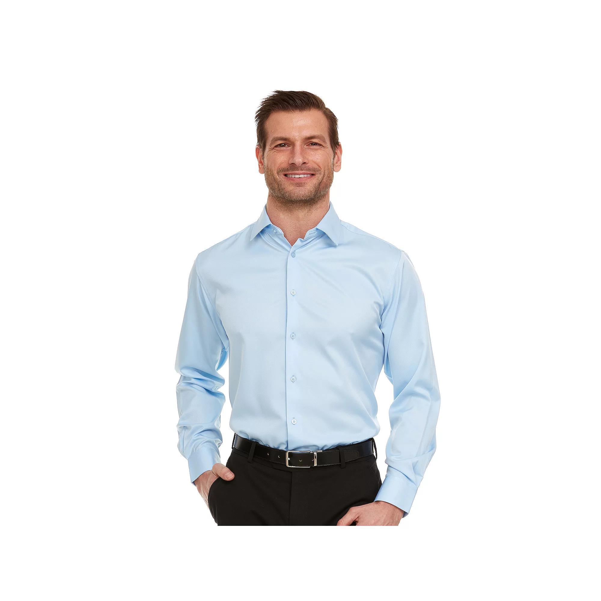 Mens Geoffrey Beene Slim-Fit Sateen Stretch Dress Shirt Product Image