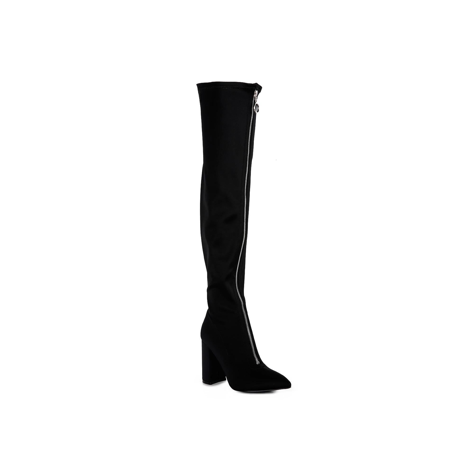 London Rag Ronettes Women's Thigh-High Boots, Size: 10, Black Product Image