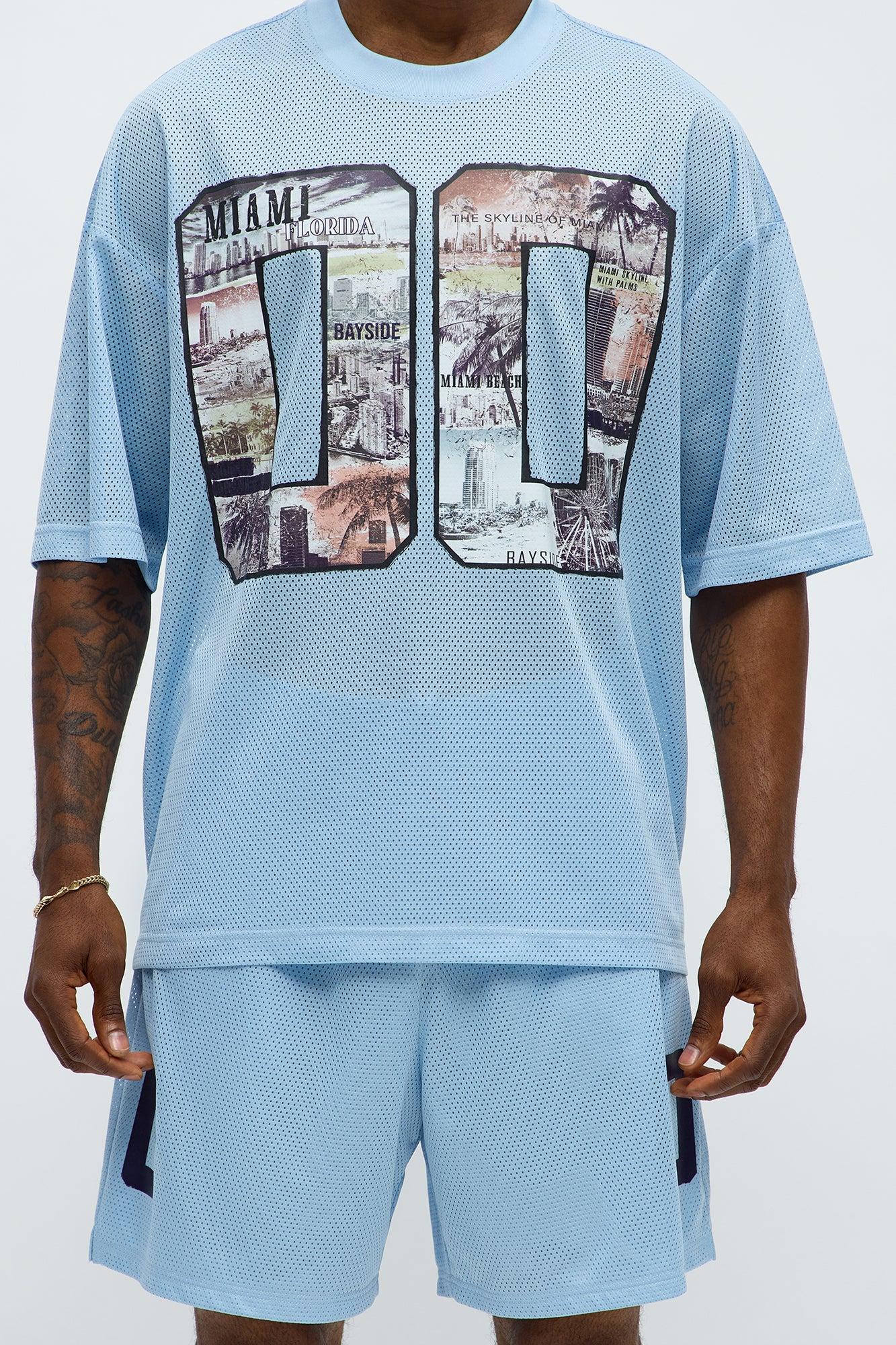 Regular Fit LA To MIA Tshirt - Blue Product Image