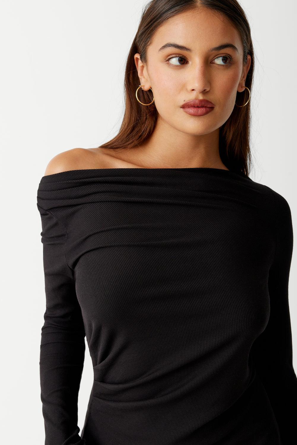 Dahlia Long Sleeve Shirt - Black Product Image