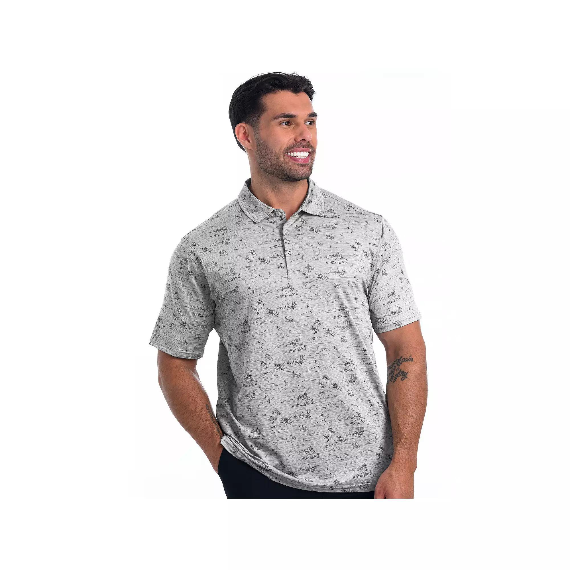 Mens Antigua Scenic Polo Ultimate Gray Grey Product Image