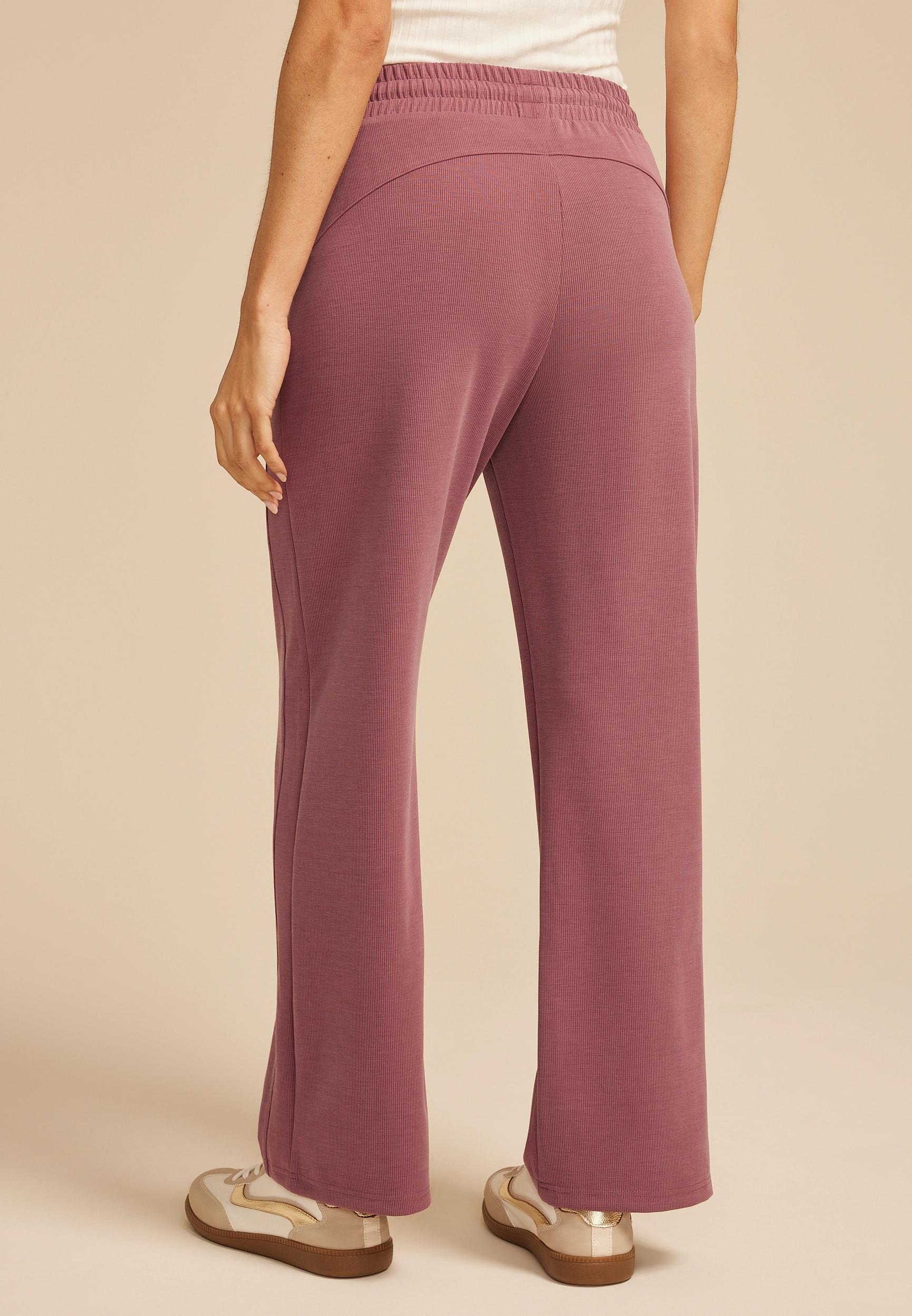 Cloud Scuba Knit Ribbed Wide Leg Sweatpant Product Image