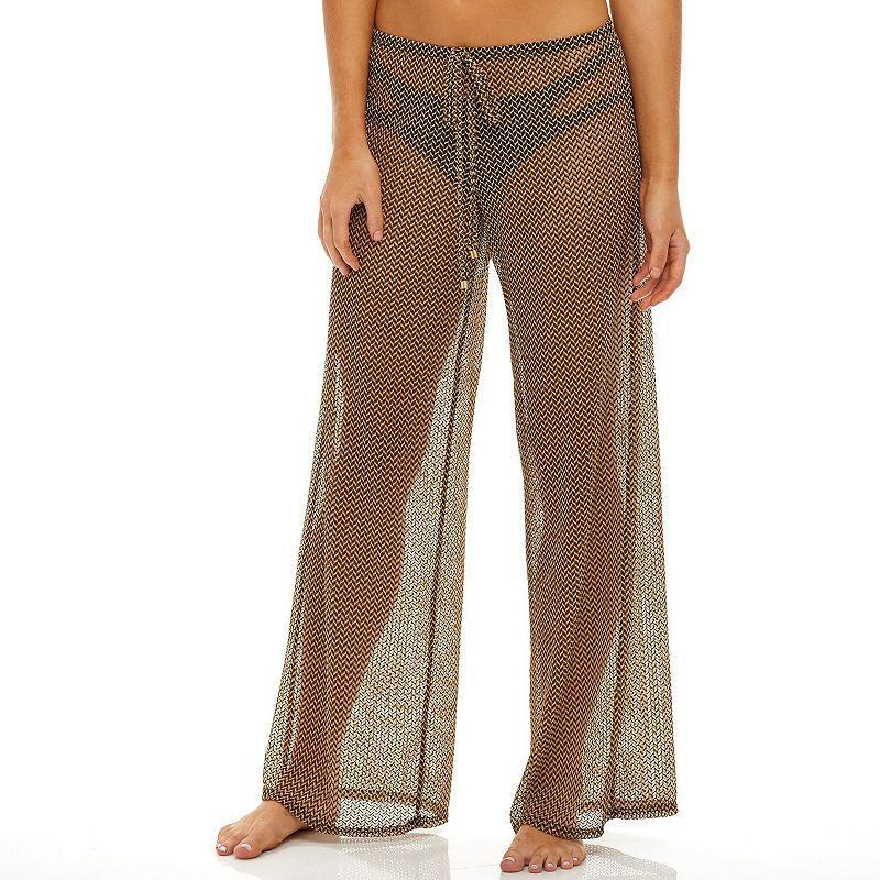 Womens Jordan Taylor Print Sheer Swim Cover-Up Pants Product Image