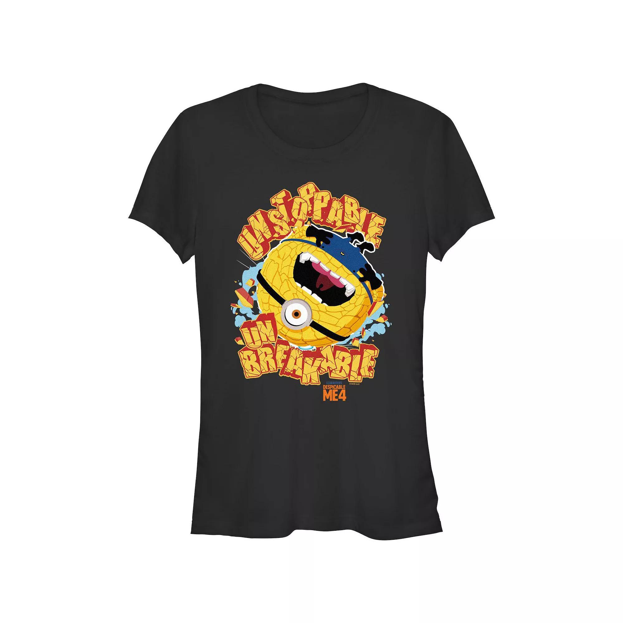 Juniors' Despicable Me 4 Minions Unstoppable Graphic Tee, Girl's, Size: Large, Black Product Image