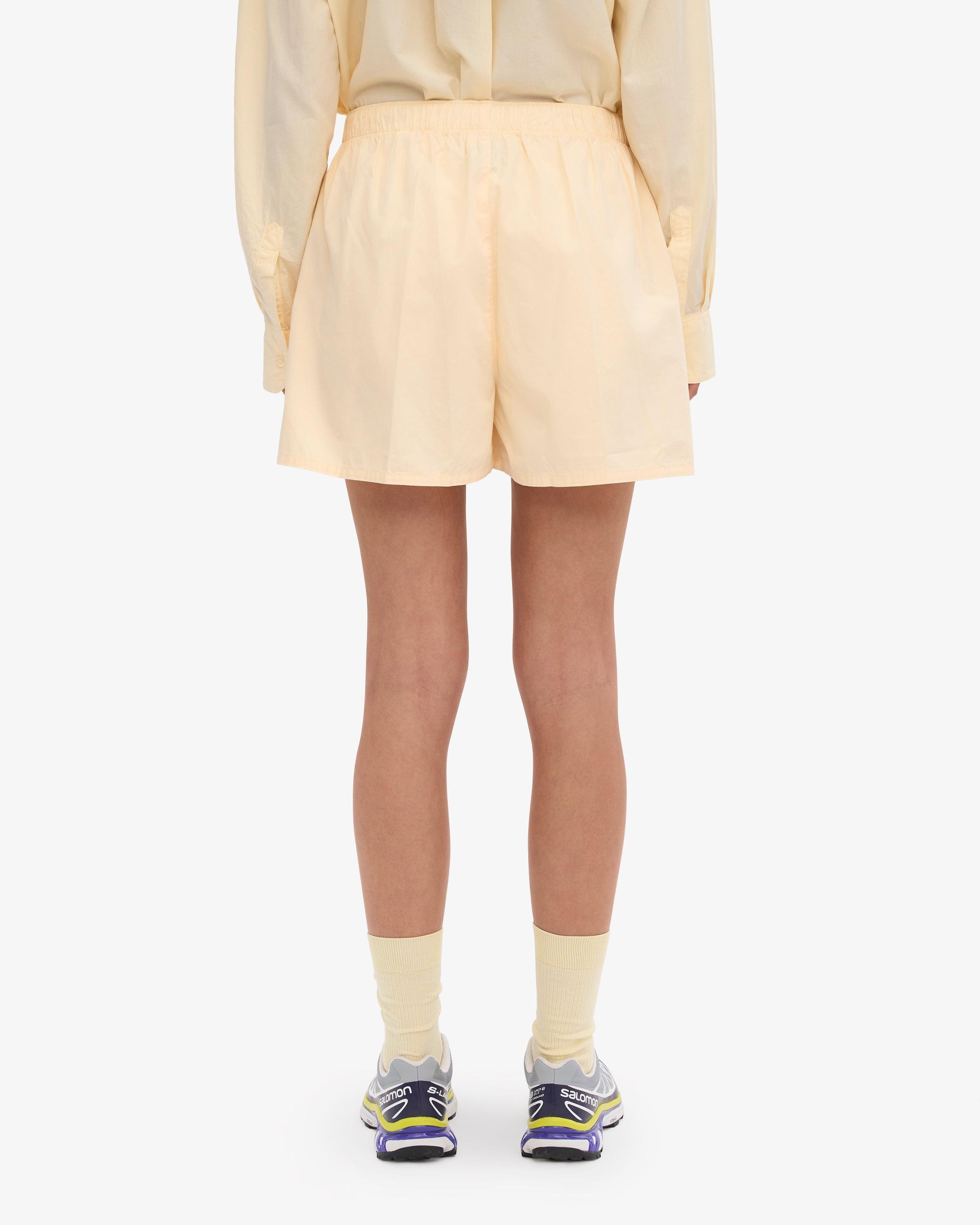 Women Organic Twill Shorts - Soft Yellow Product Image