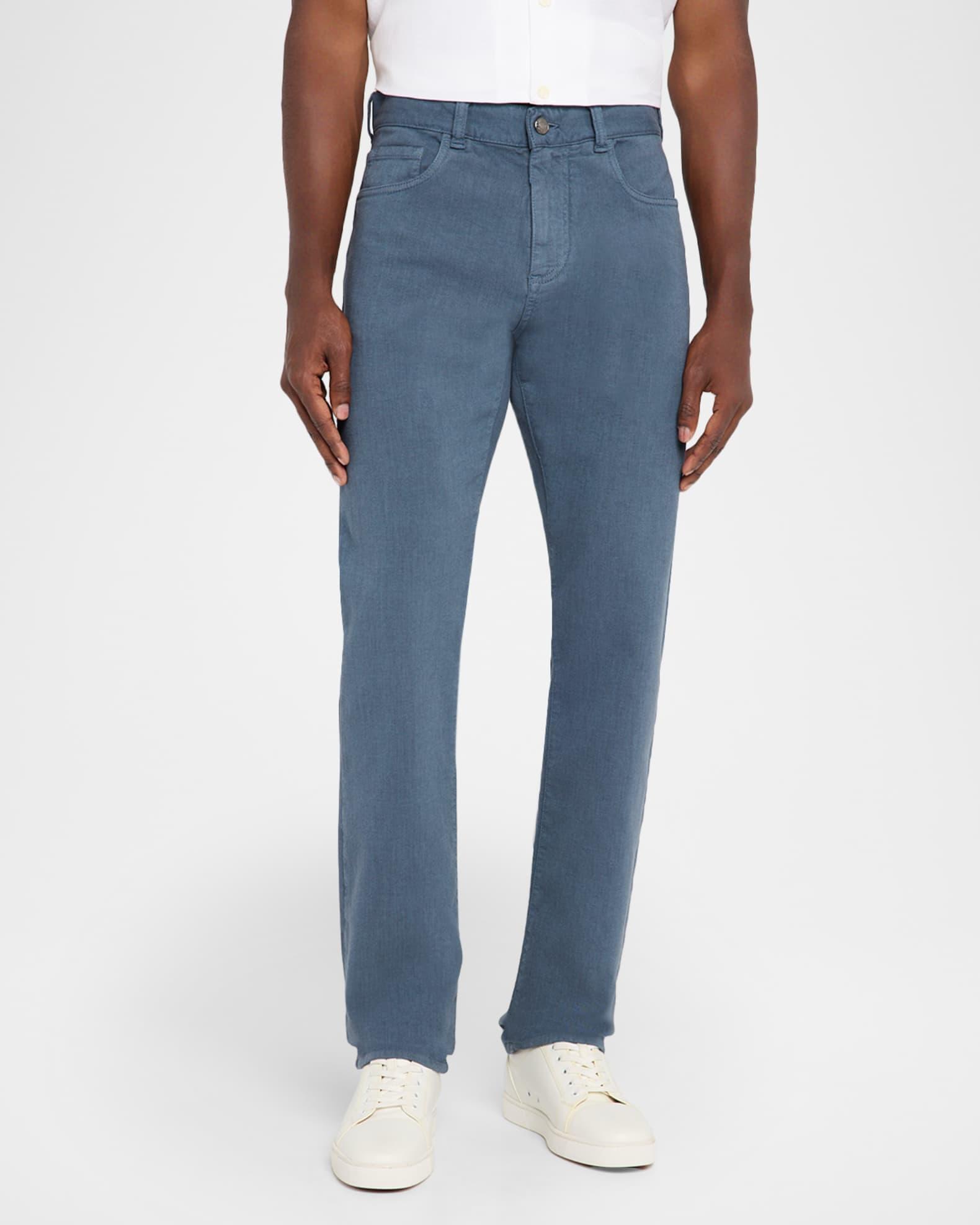 Men's Cotton-Stretch Trim Fit Five-Pocket Pants Product Image