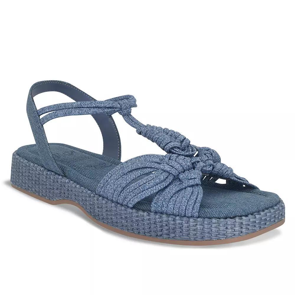 Impo Ryanna Women's Stretch Elastic Memory Foam Sandals, Size: 9 Medium, Washed Blue Product Image
