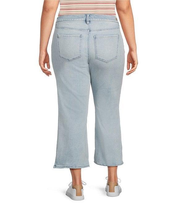 Liverpool Los Angeles Plus Size Hannah Cropped Slit-Hem Flare Jeans Product Image