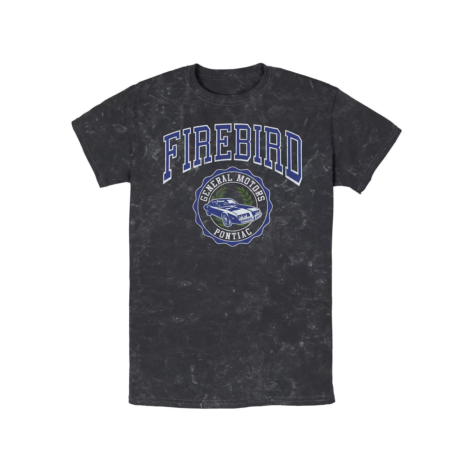 Men's Firebird General Motors Mineral Wash Graphic Tee, Size: Large, Black Product Image