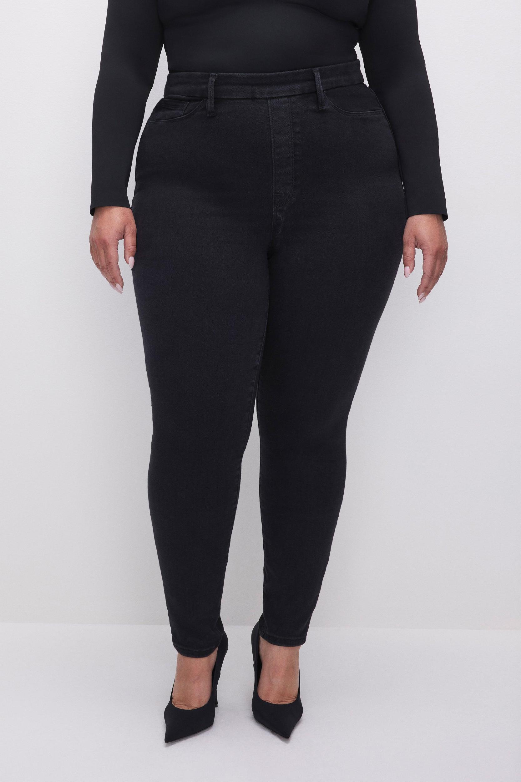 POWER STRETCH PULL-ON SKINNY JEANS | BLACK001 Product Image