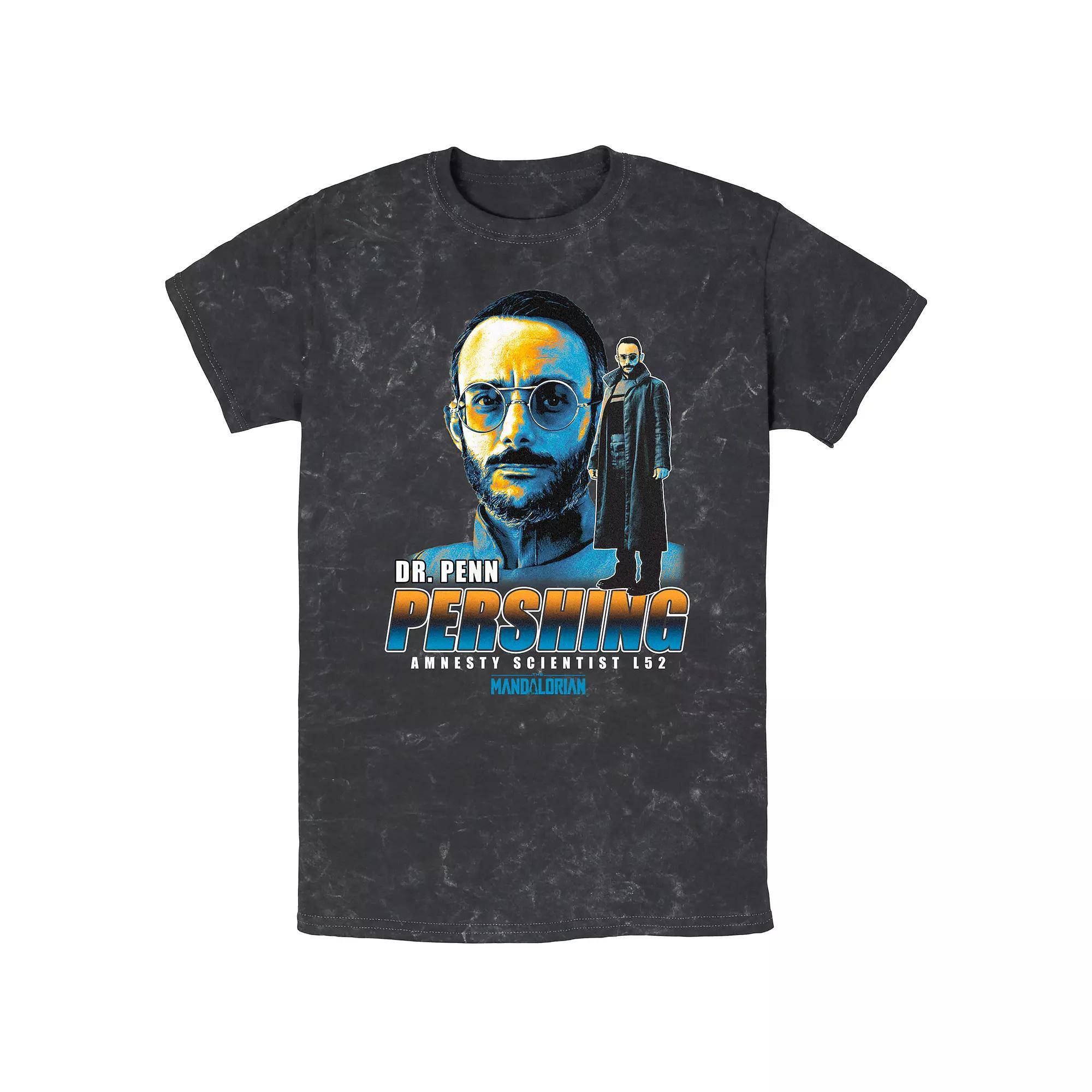 Men's Star Wars The Mandalorian Dr. Penn Pershing Graphic Tee, Size: Small, Black Product Image