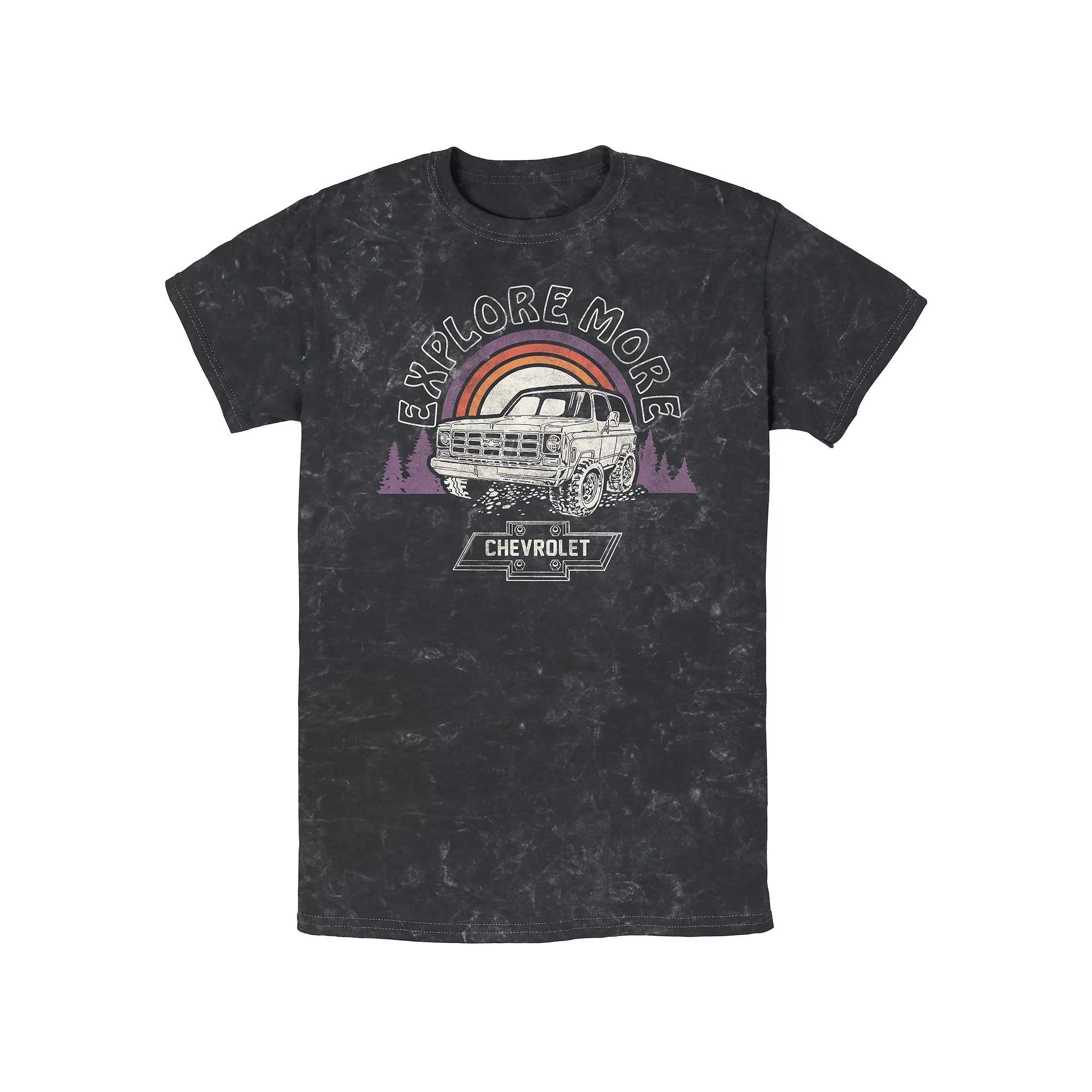 Men's This Is Chevrolet Country Badge Mineral Wash Graphic Tee, Size: Small, Black Product Image