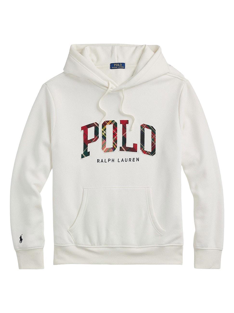 Mens Logo Plaid Fleece Hoodie Product Image