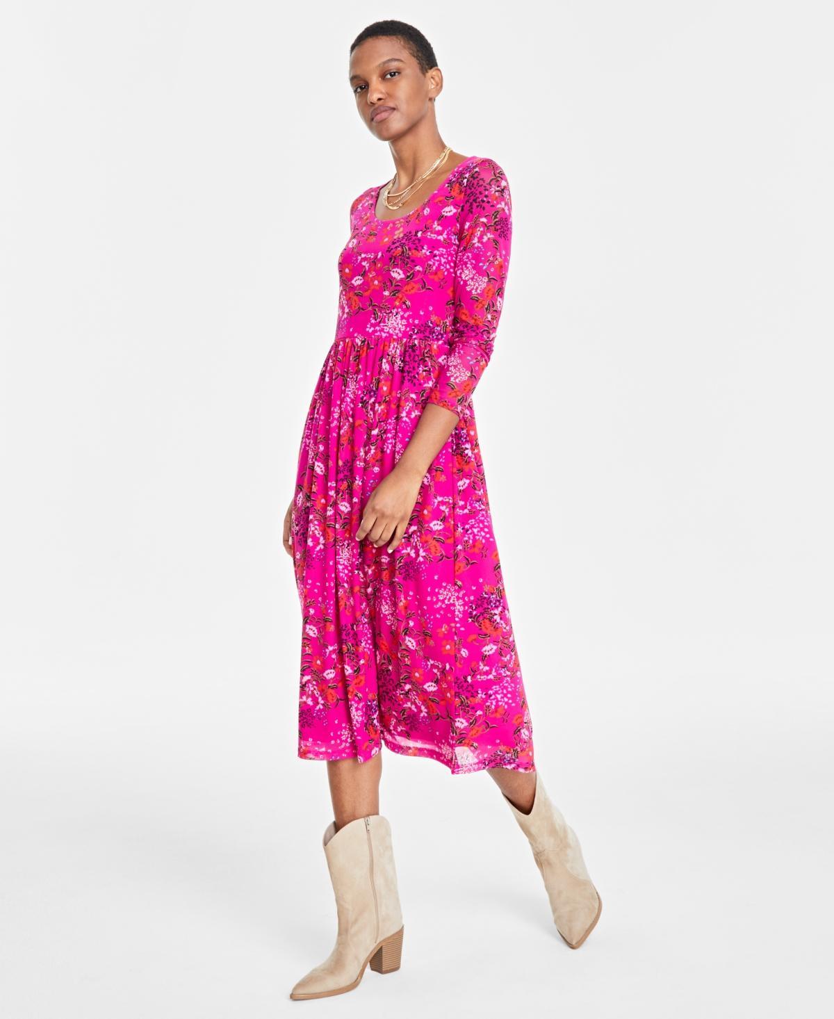 On 34th Womens Mesh Midi Dress, Created for Macys Product Image