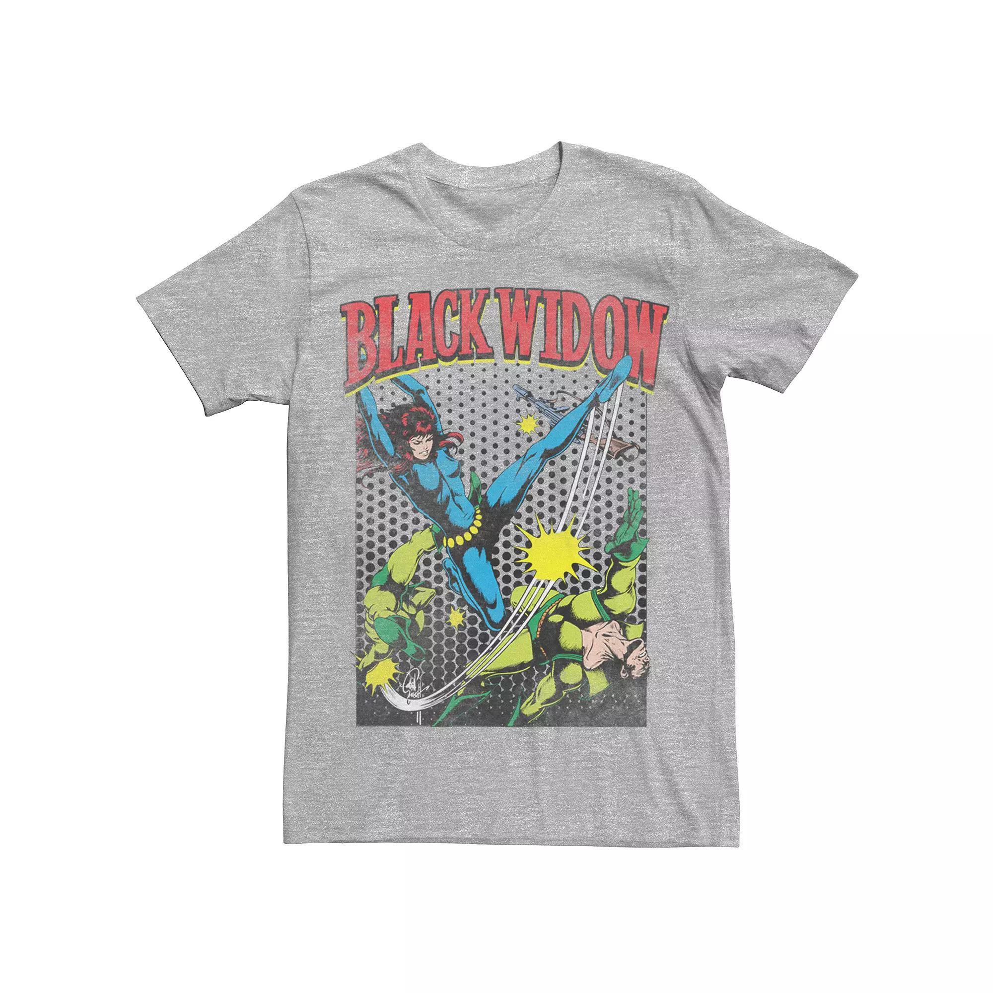 Men's Marvel Comics Retro Black Widow Tee, Size: XL, Athletic Grey Product Image