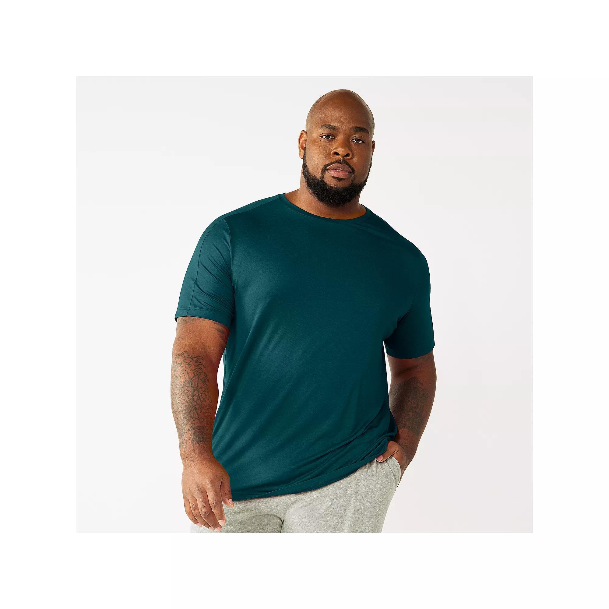 Big & Tall Tek Gear® Essential Gear Tee, Men's, Size: Medium Tall, Pink Magnolia Product Image