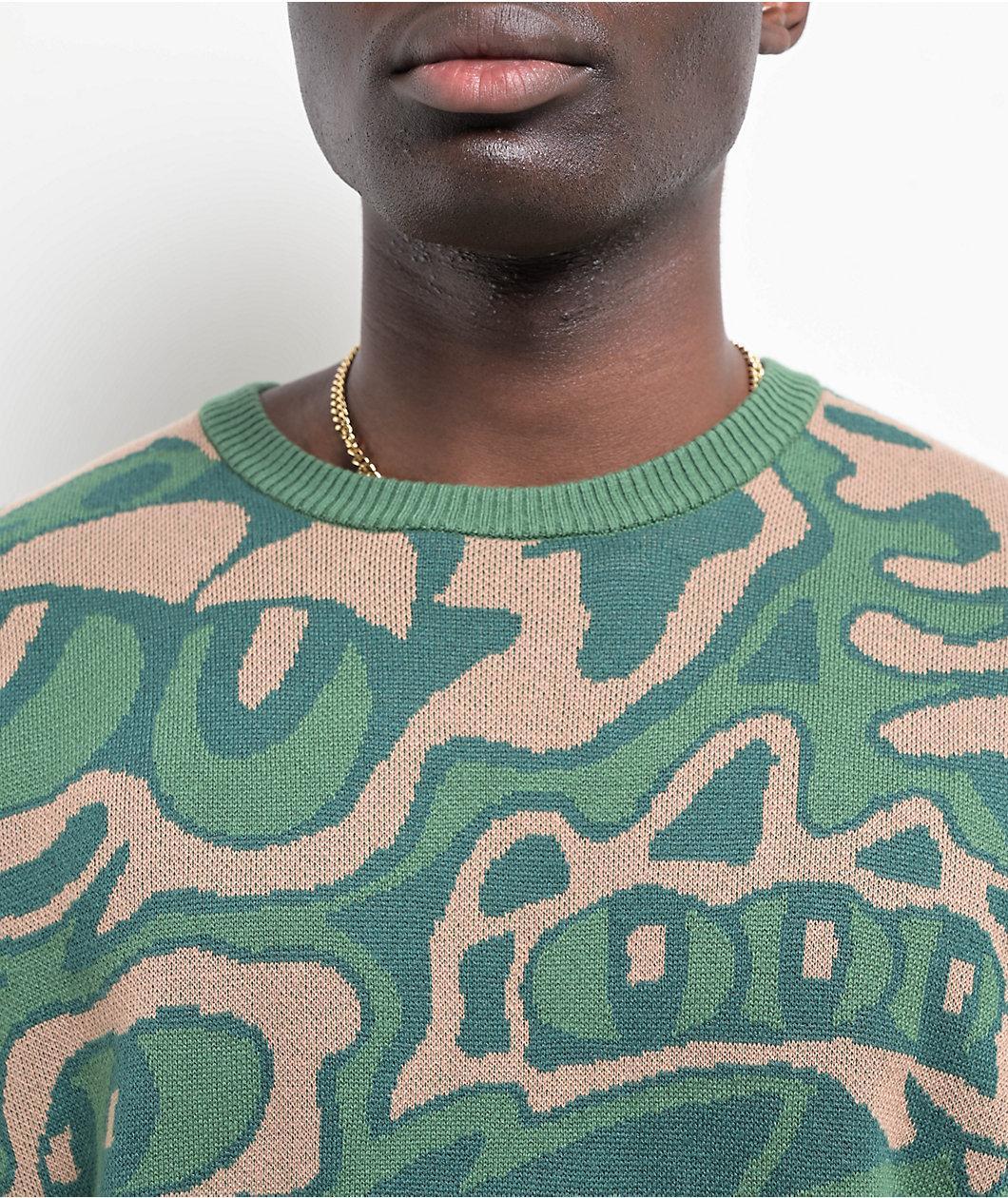 Killer Acid Jungle Vibes Green Sweater Product Image
