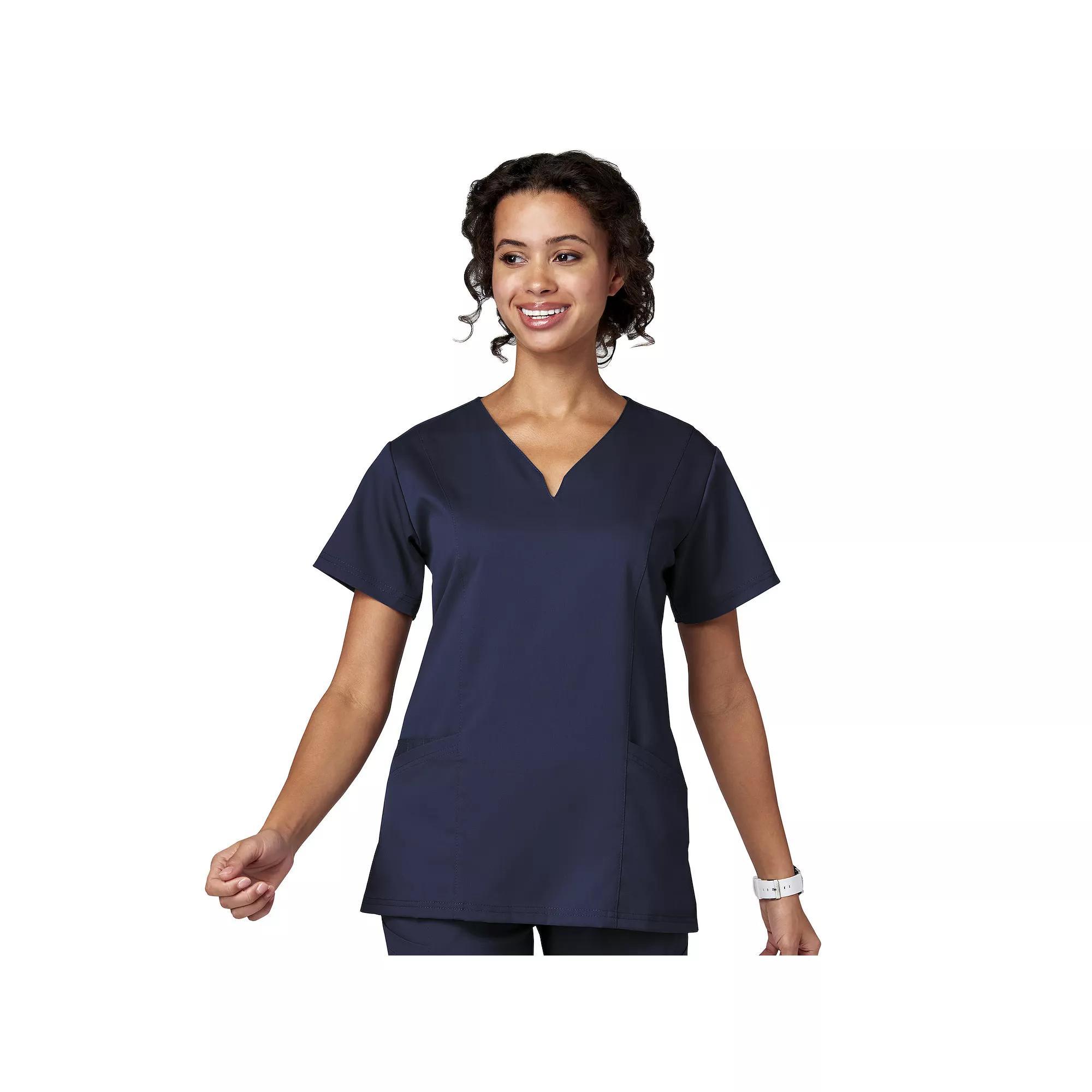 Women's Meta Labwear Ventral V-Neck Scrubs Top 15200, Size: XL, Black Product Image