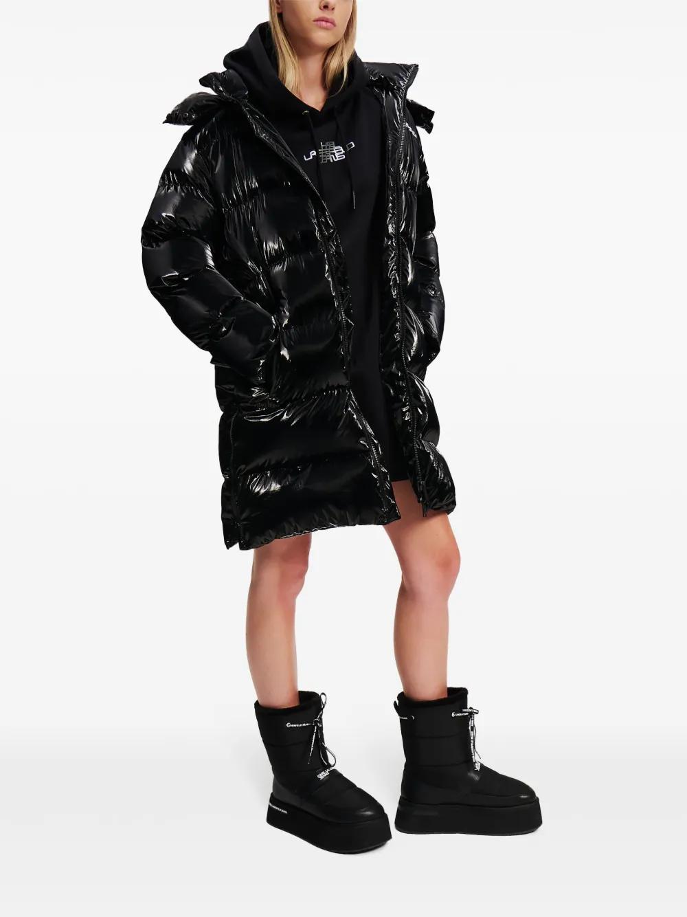 long belted puffer coat Product Image
