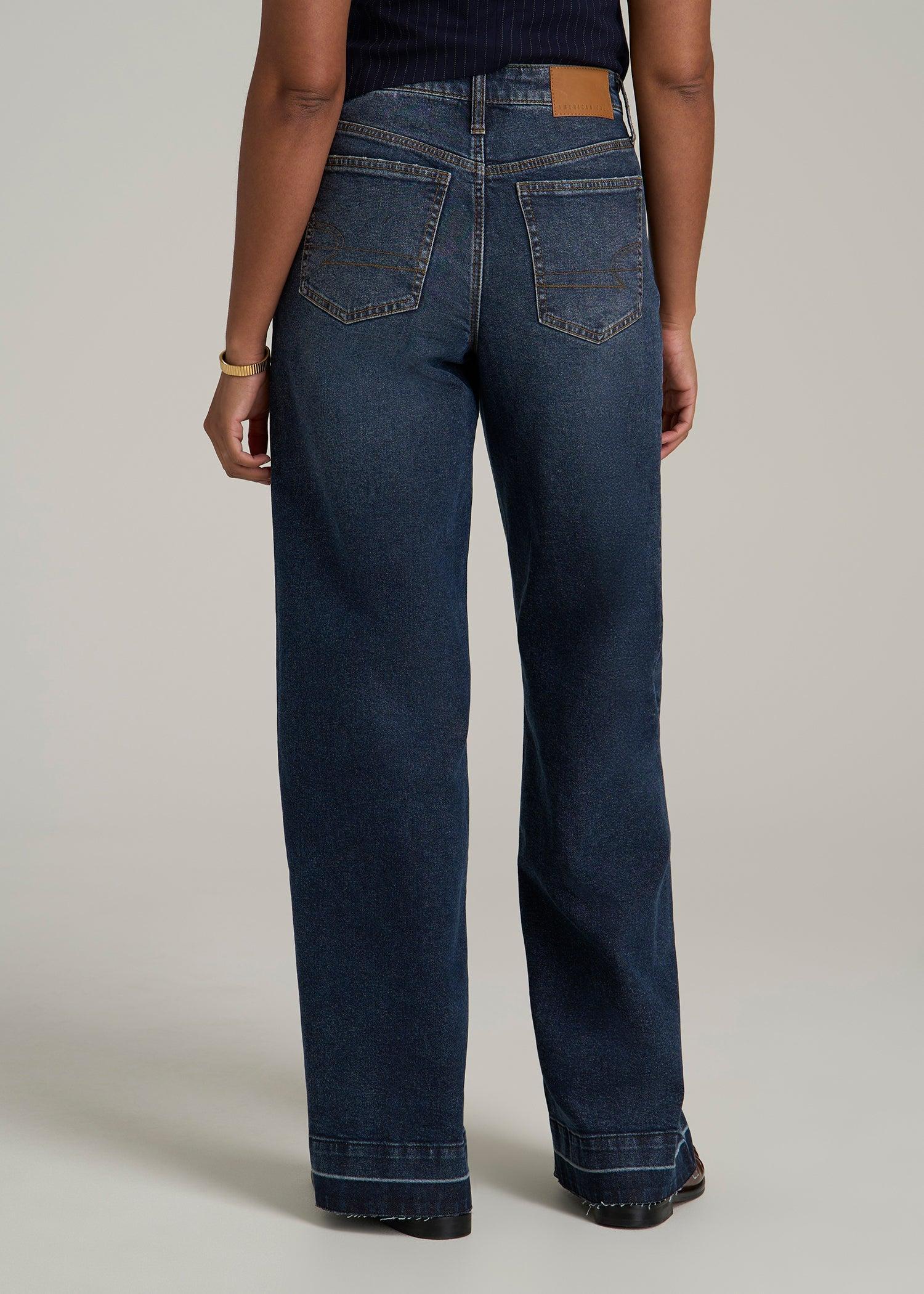 Luna High Rise Wide Leg Tall Jeans for Women in Faded Dark Indigo Product Image
