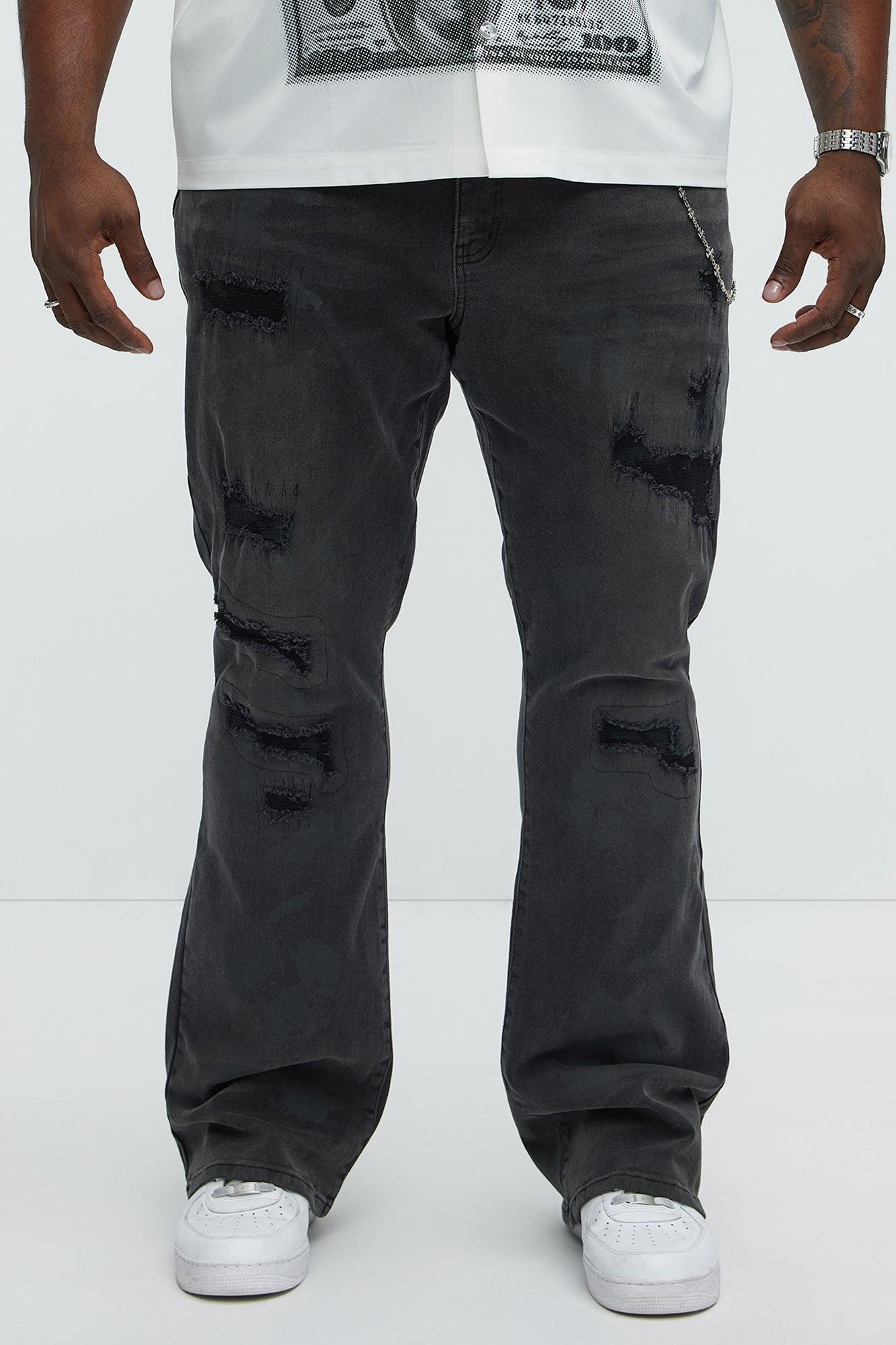 Ask About Me Slim Flare Jeans - Black Product Image