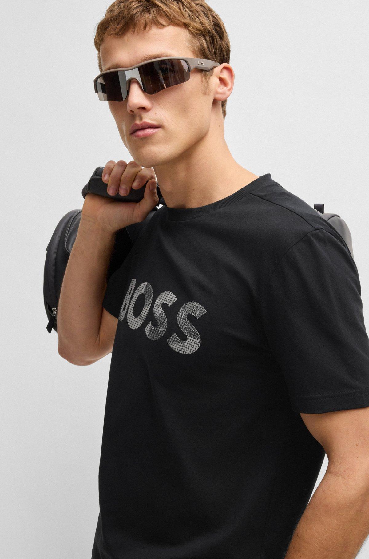 Cotton-jersey T-shirt with logo print Product Image