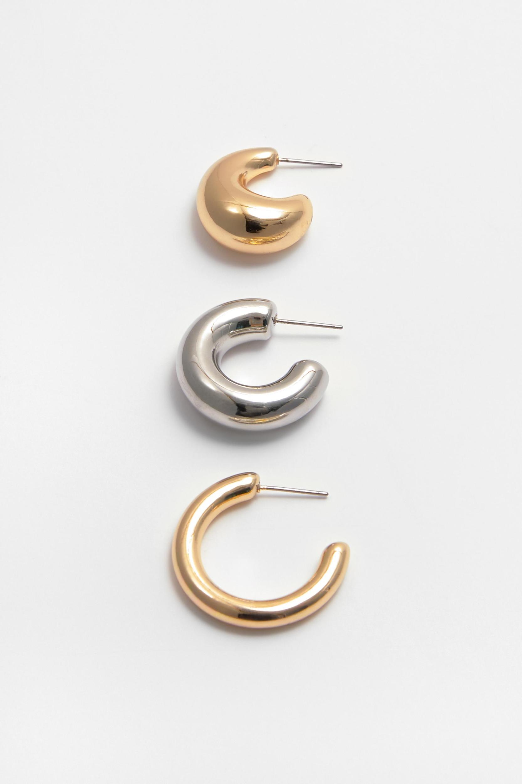 Pack of 6 pairs of hoop earrings Product Image