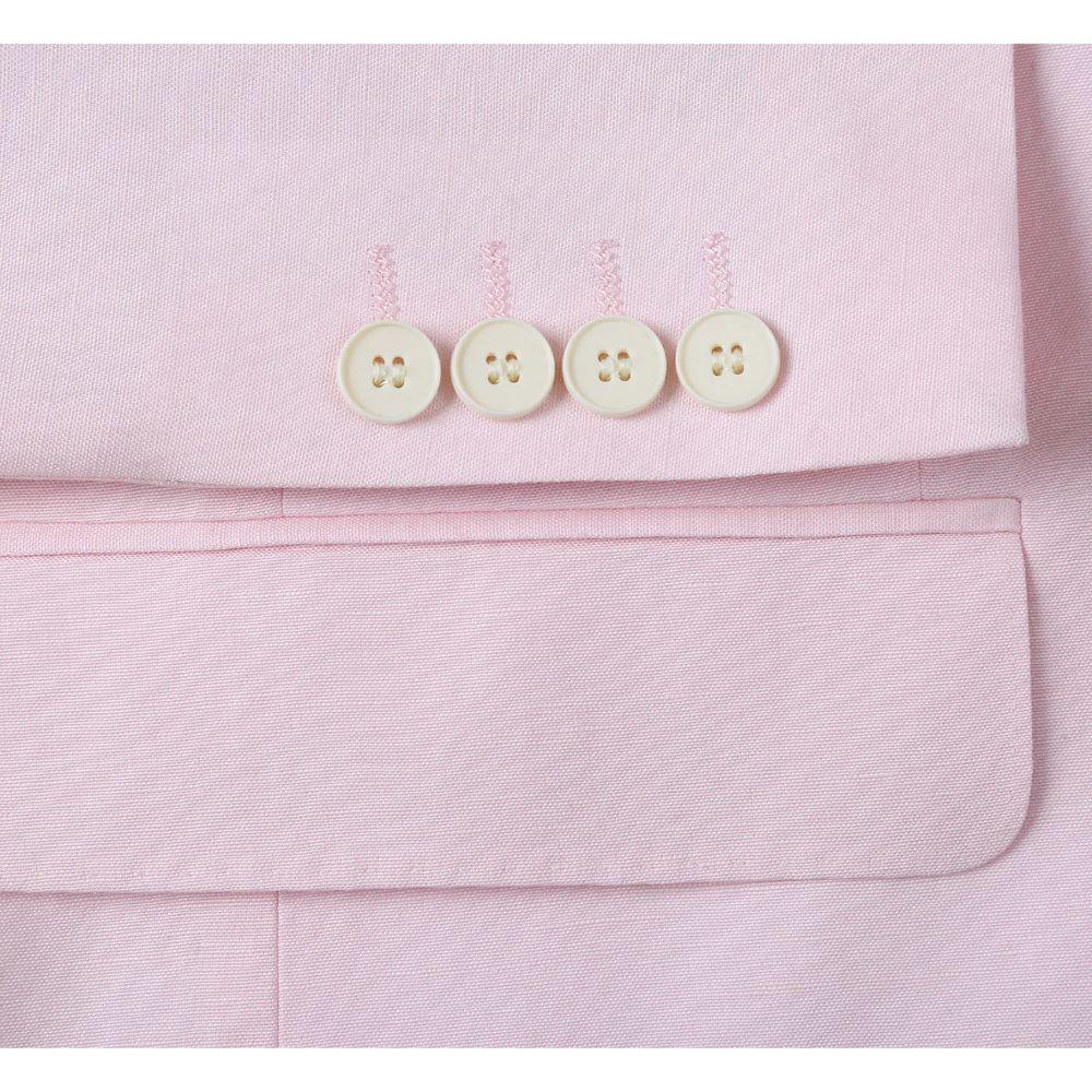 Men's Pink 2-Piece Slim Fit Linen Suit Product Image