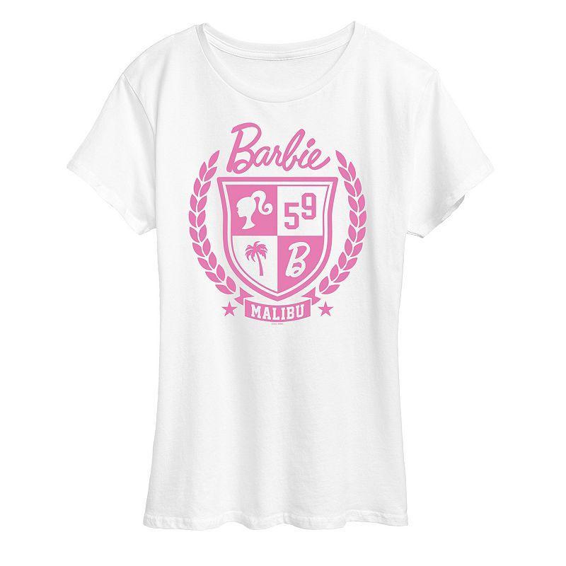 Womens Barbie Varsity Malibu Seal Graphic Tee Blue Product Image