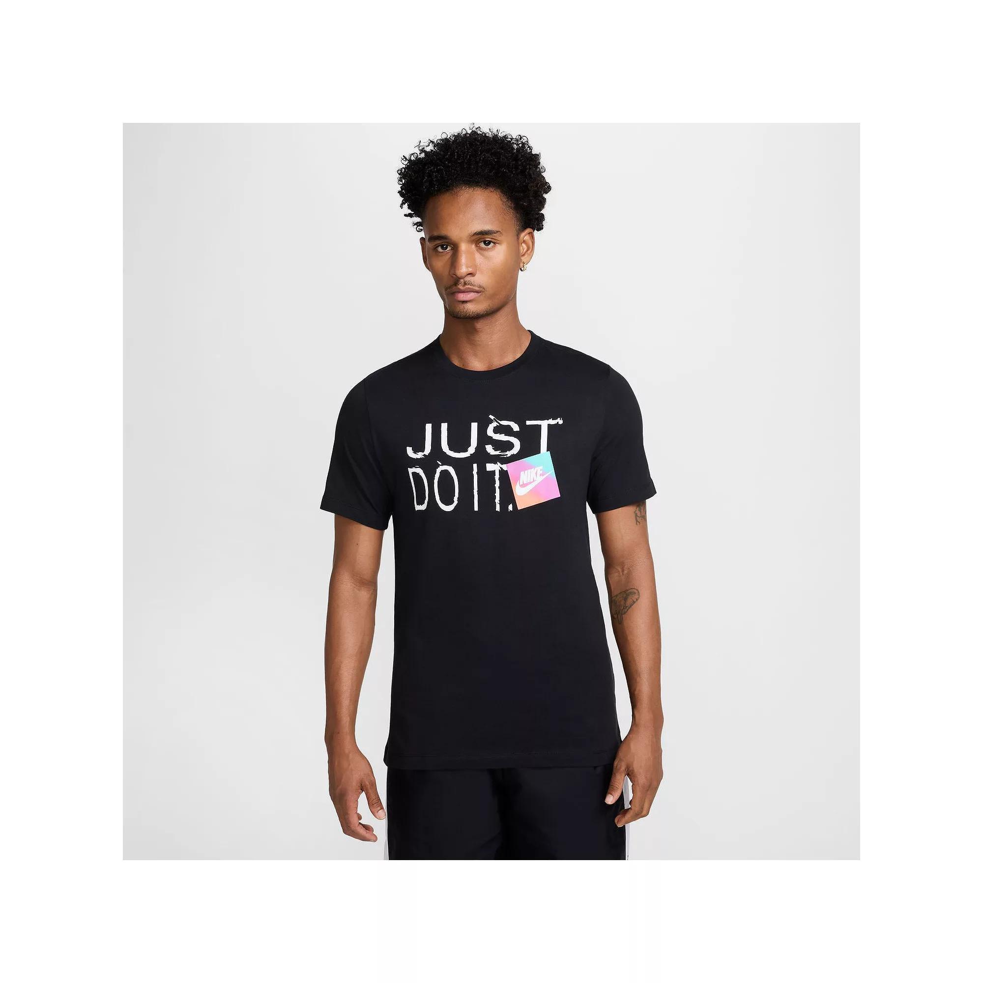 Men's Nike Sportswear Just Do It Tee, Size: Medium, Black Product Image