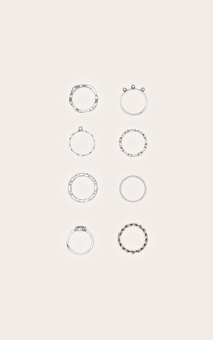 Silver Assorted Shape Twist Ring Set Product Image