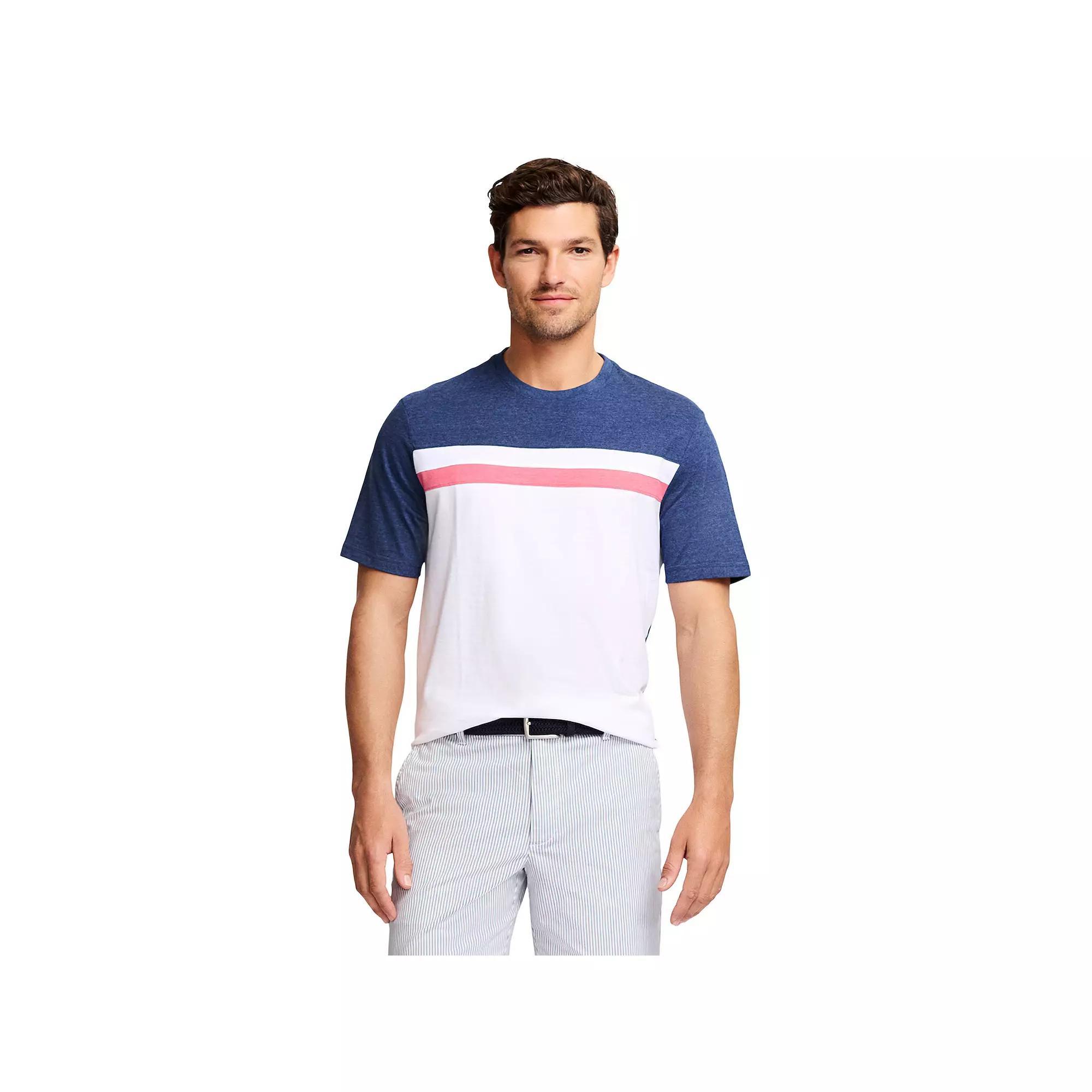 Mens IZOD Saltwater Color Blocked Short Sleeve Crewneck T-Shirt Product Image