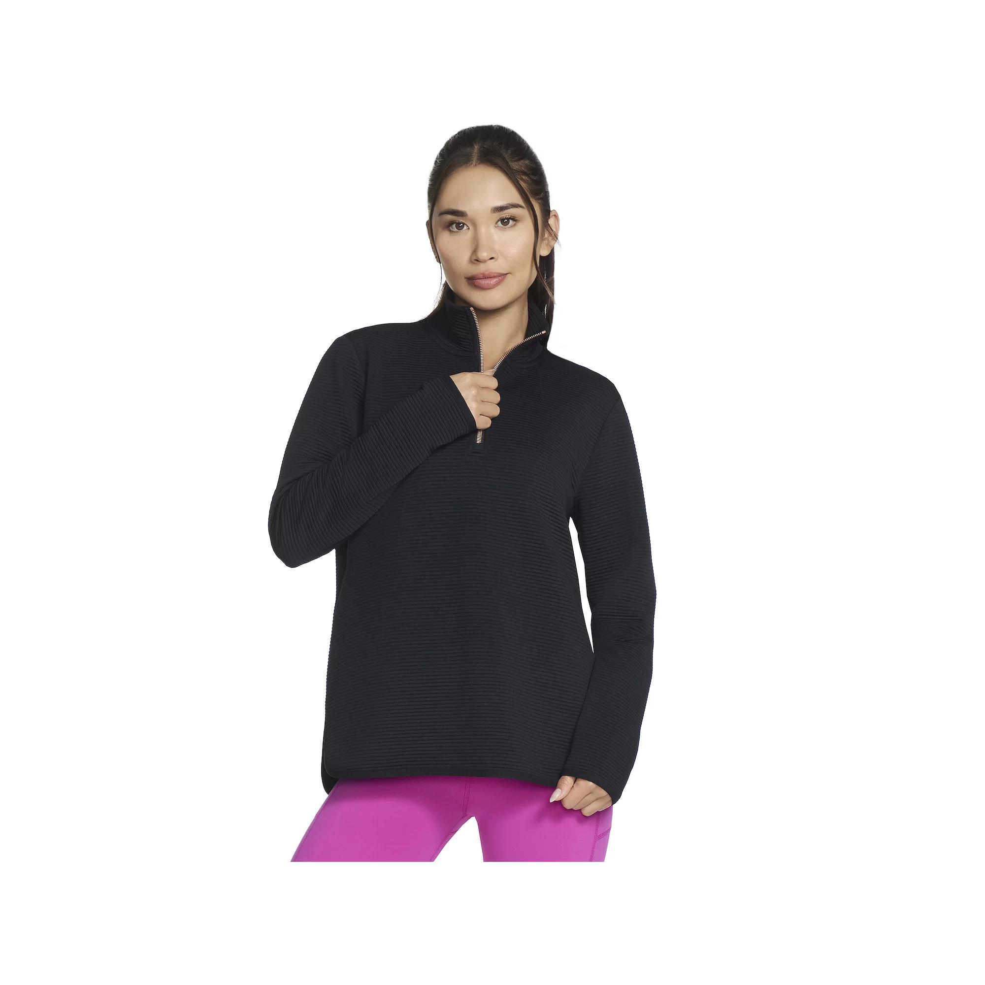 Women's Skechers® Softknit Ottoman Ribbed Pullover, Size: XL, Bright White Product Image