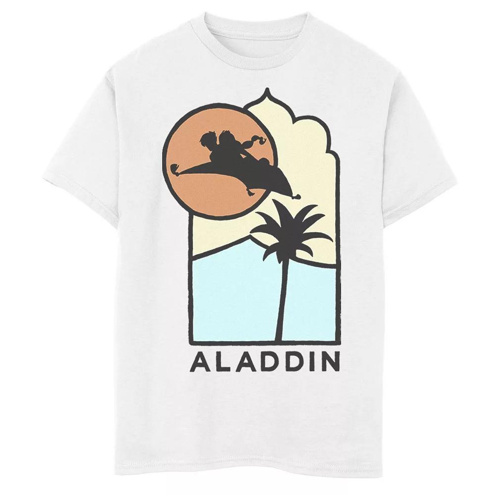 Disney's Aladdin Boys 8-20 Live Action Carpet Ride Line Art Logo Graphic Tee, Boy's, Size: XL, Blue Product Image